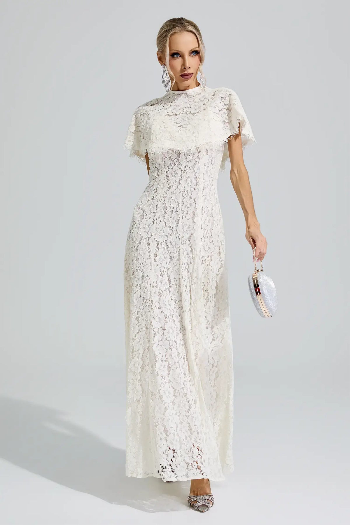 Catalina Apricot Lace Maxi Dress