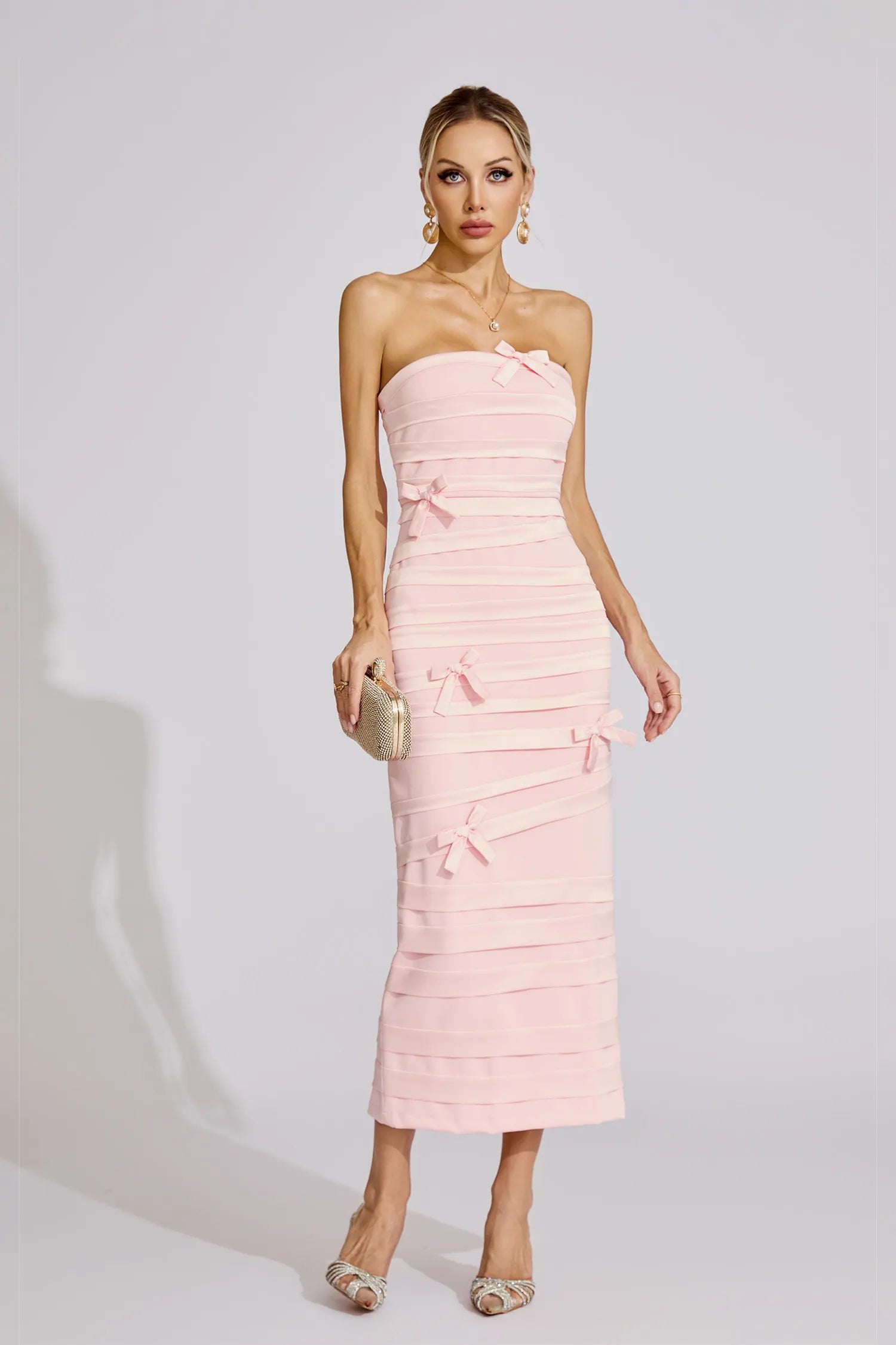 Zella Pink Bow Maxi Dress