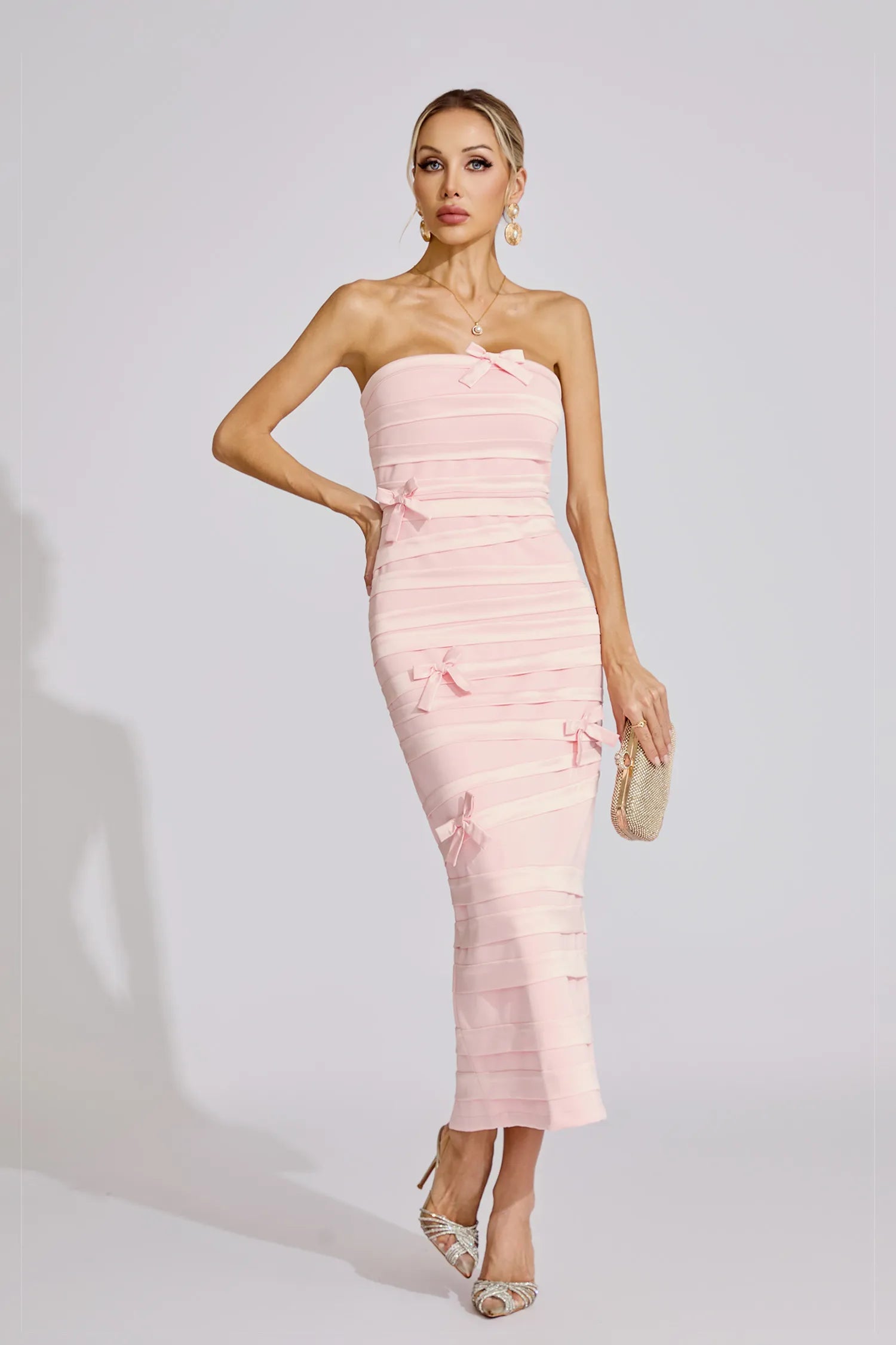 Zella Pink Bow Maxi Dress