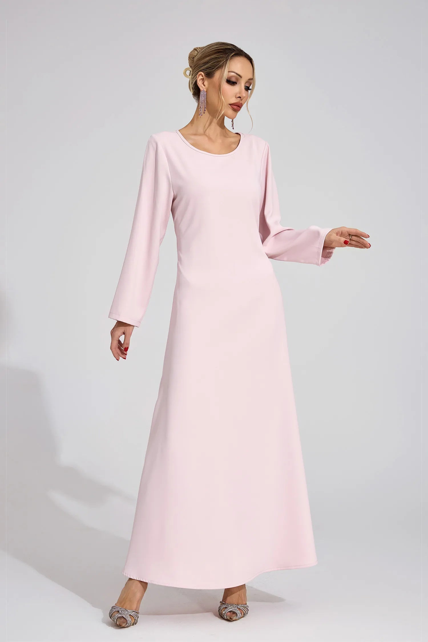Aziel Pink Diamond Maxi Dress