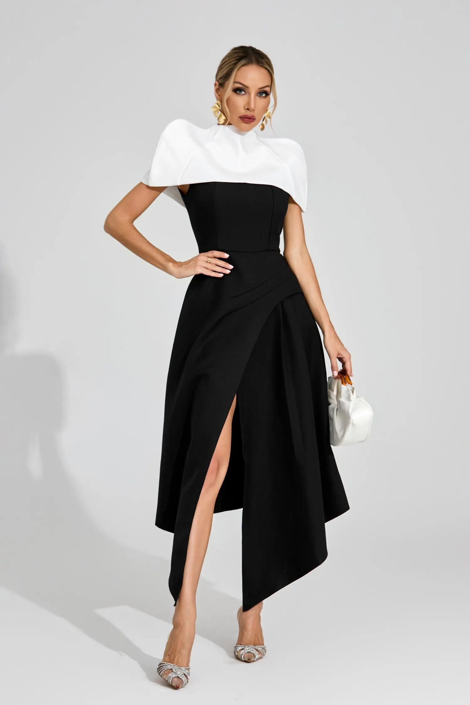 Stephanie Noir Éclat Midi Dress