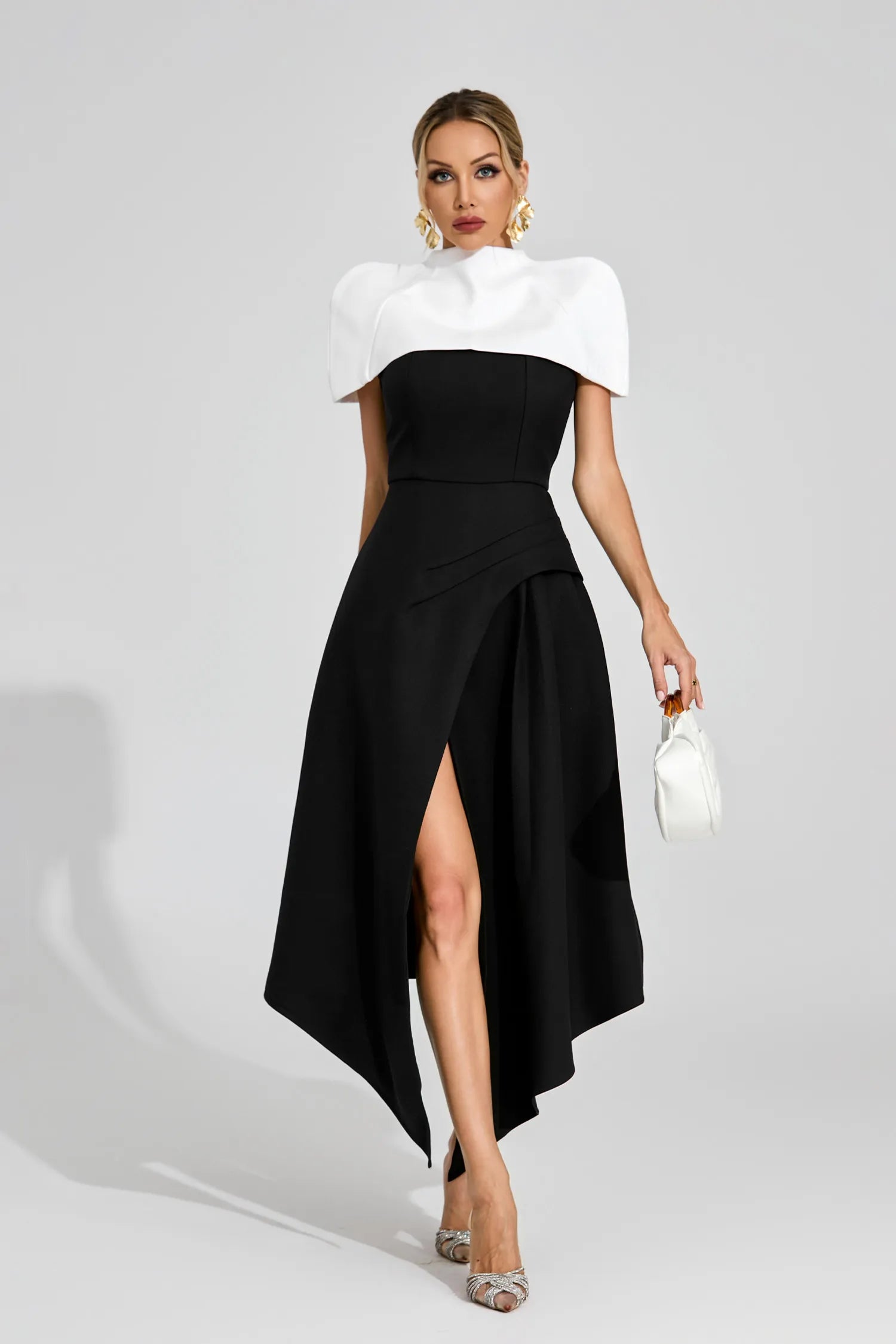 Stephanie Noir Éclat Midi Dress
