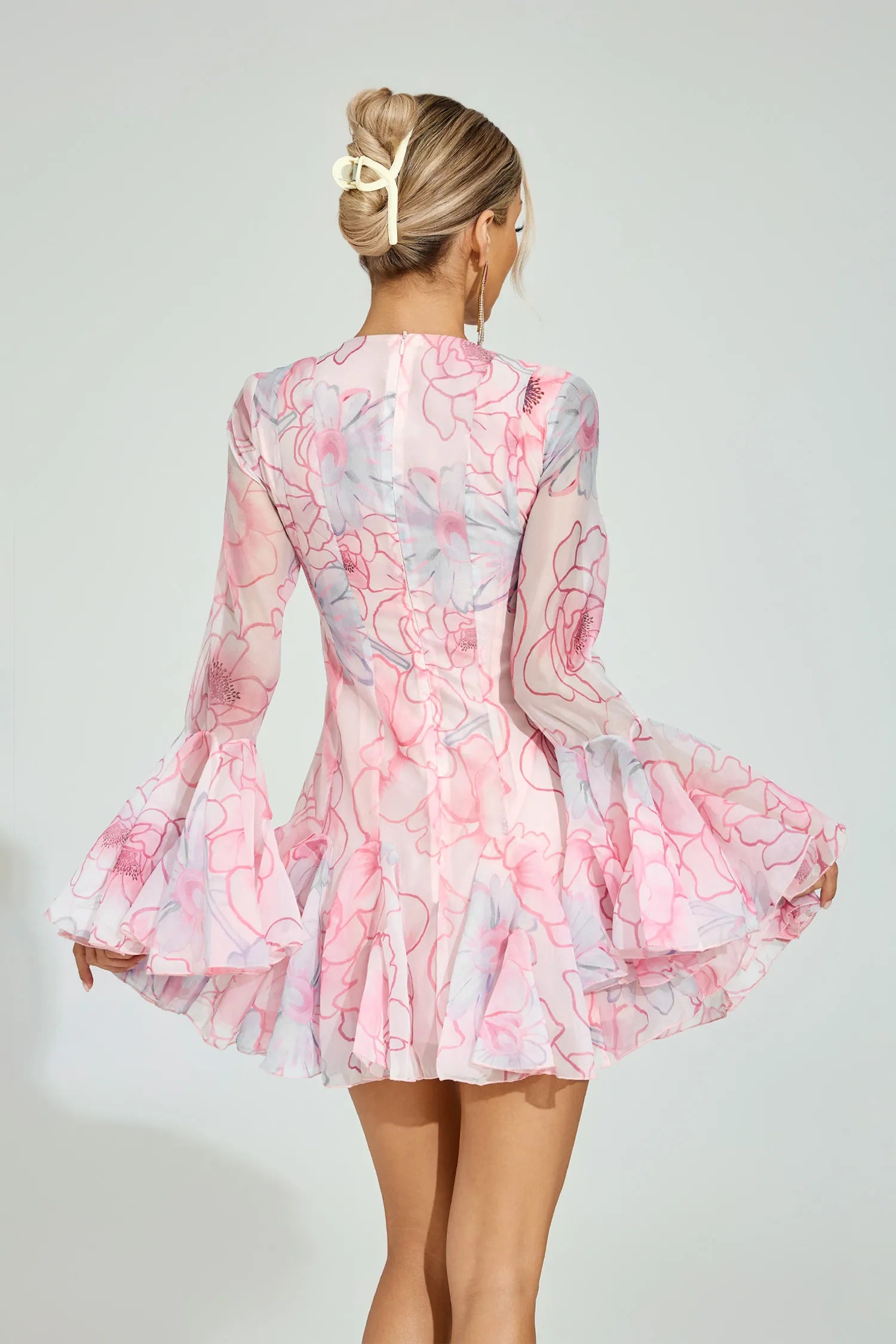 Kylie Floral Organza Mini Dress