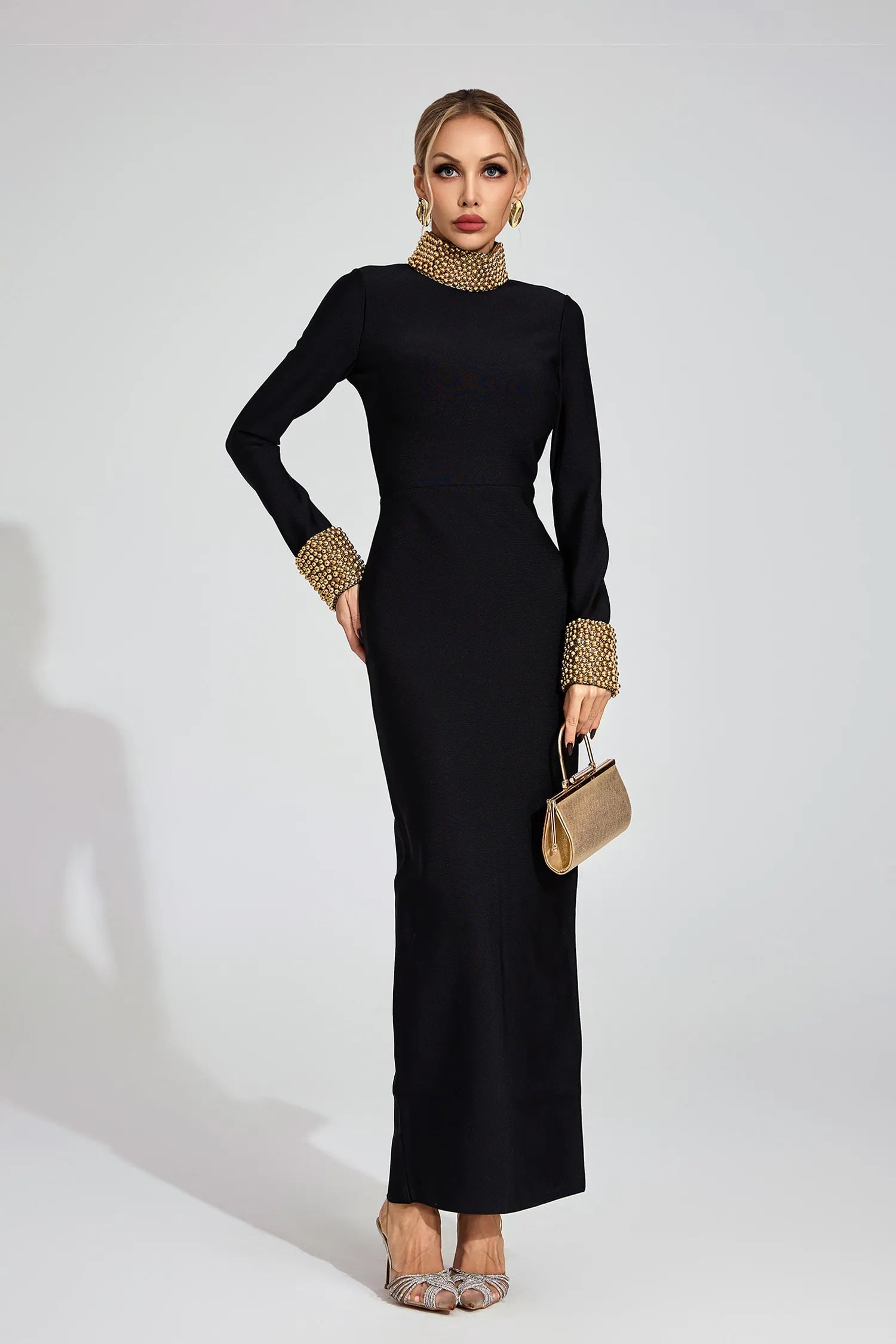 Cosima Black Backless Maxi Dress