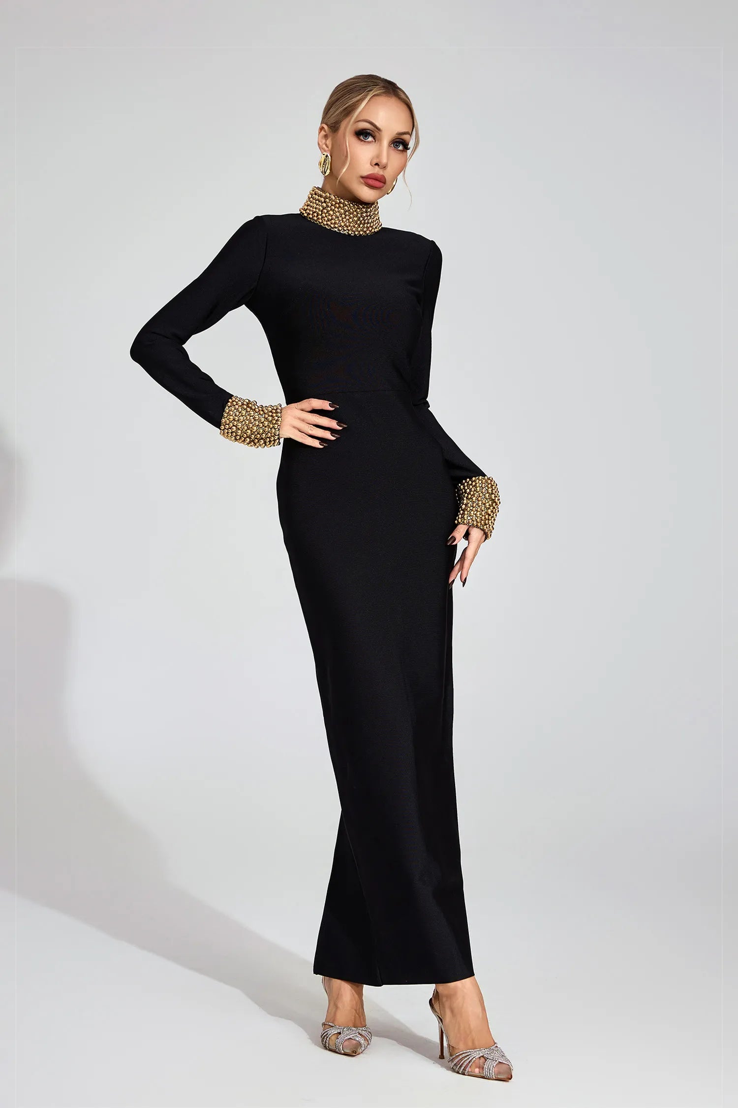 Cosima Black Backless Maxi Dress