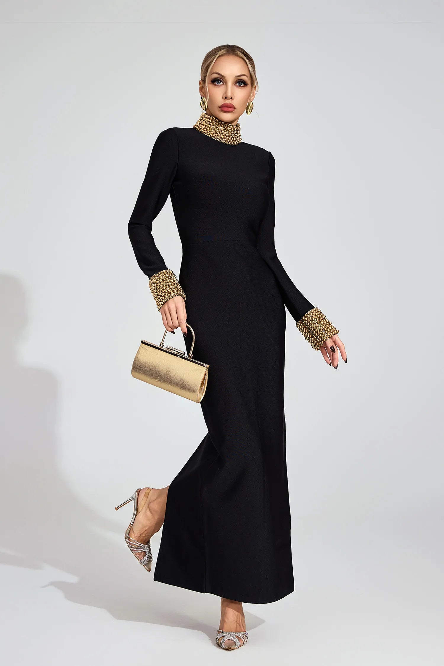 Cosima Black Backless Maxi Dress