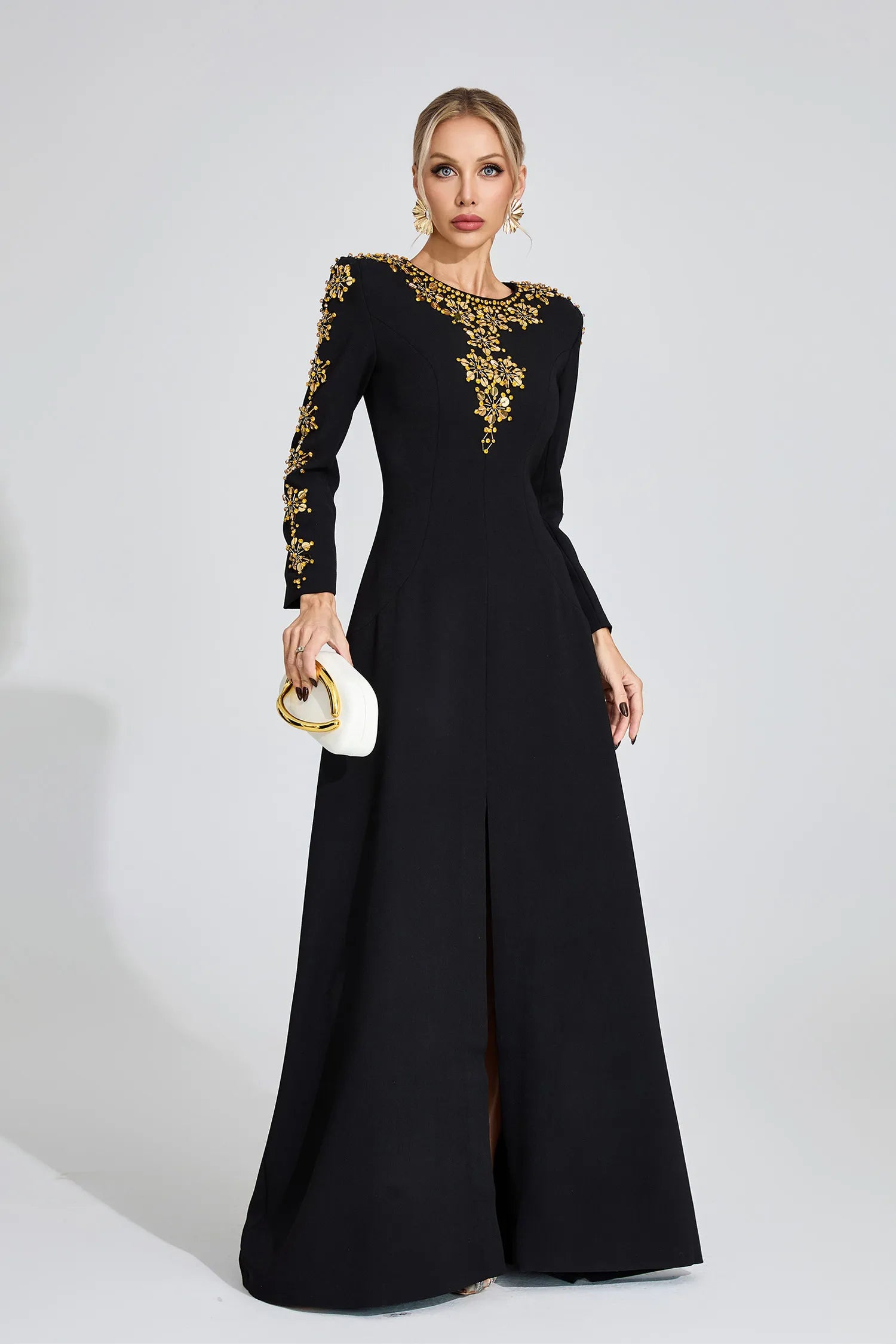 Elowen Black Diamond Maxi Dress