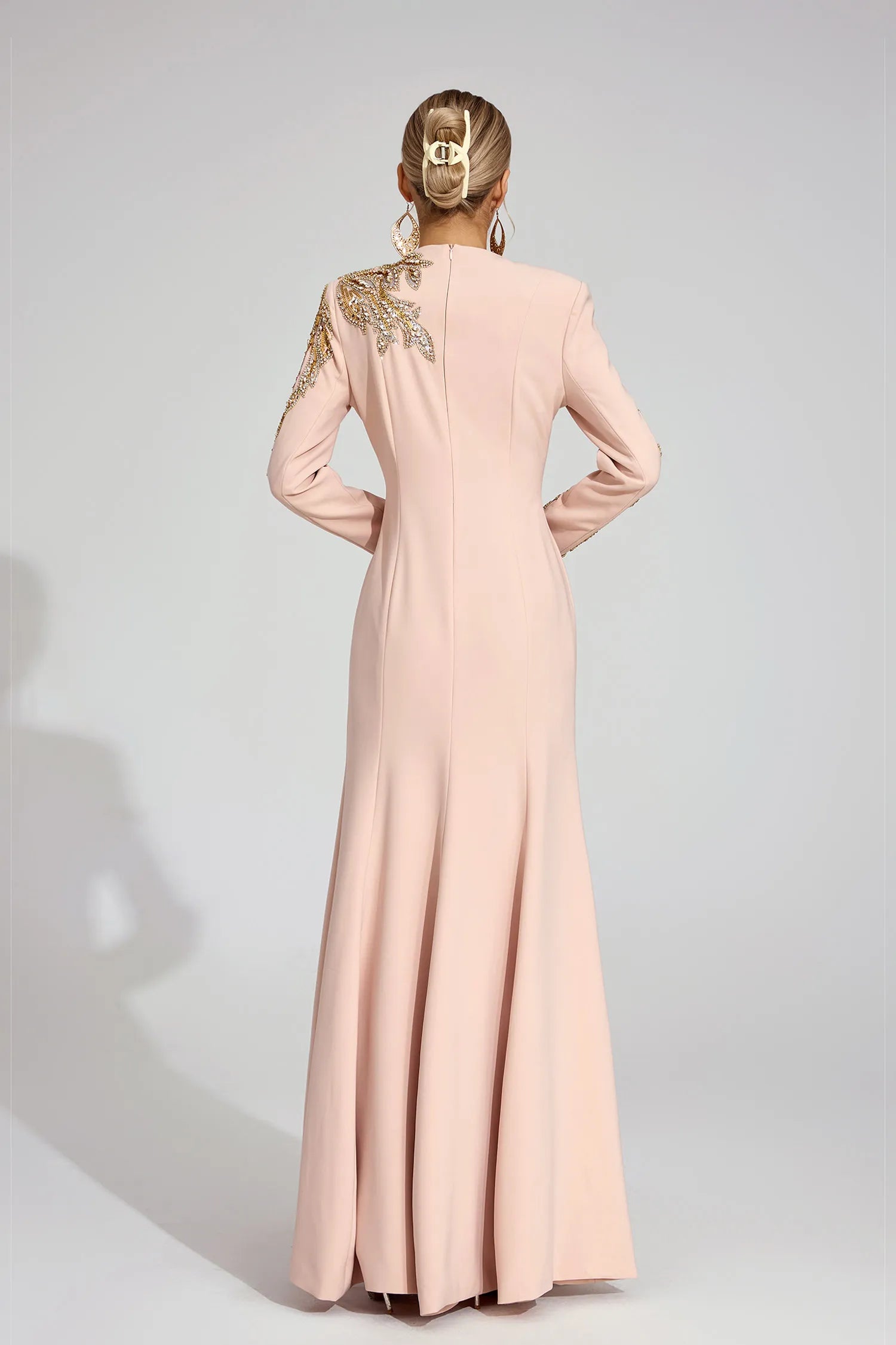 Damilare Beige Elegant Maxi Dress