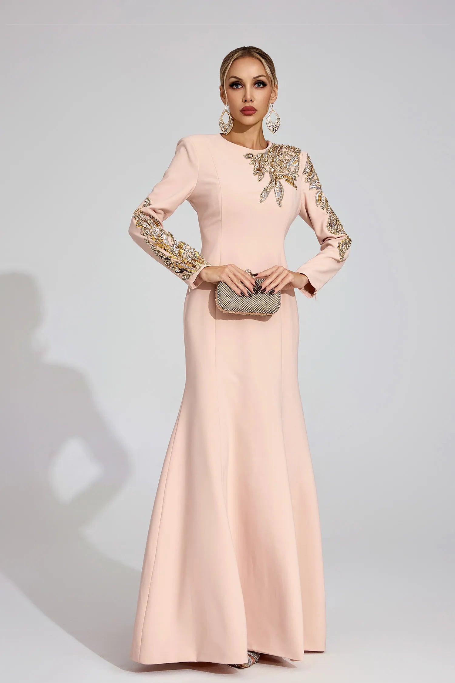 Damilare Beige Elegant Maxi Dress
