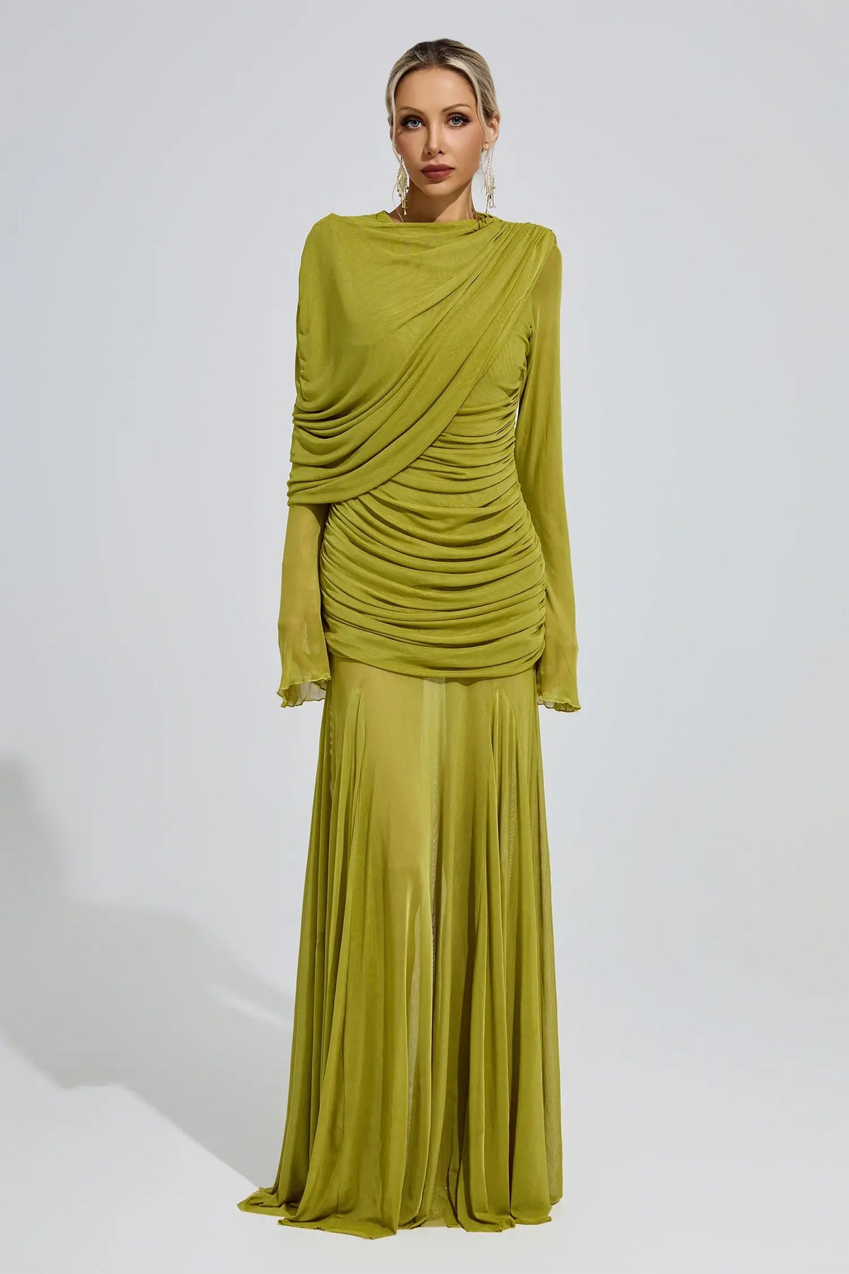 Sloane Green Bandage Maxi Dress