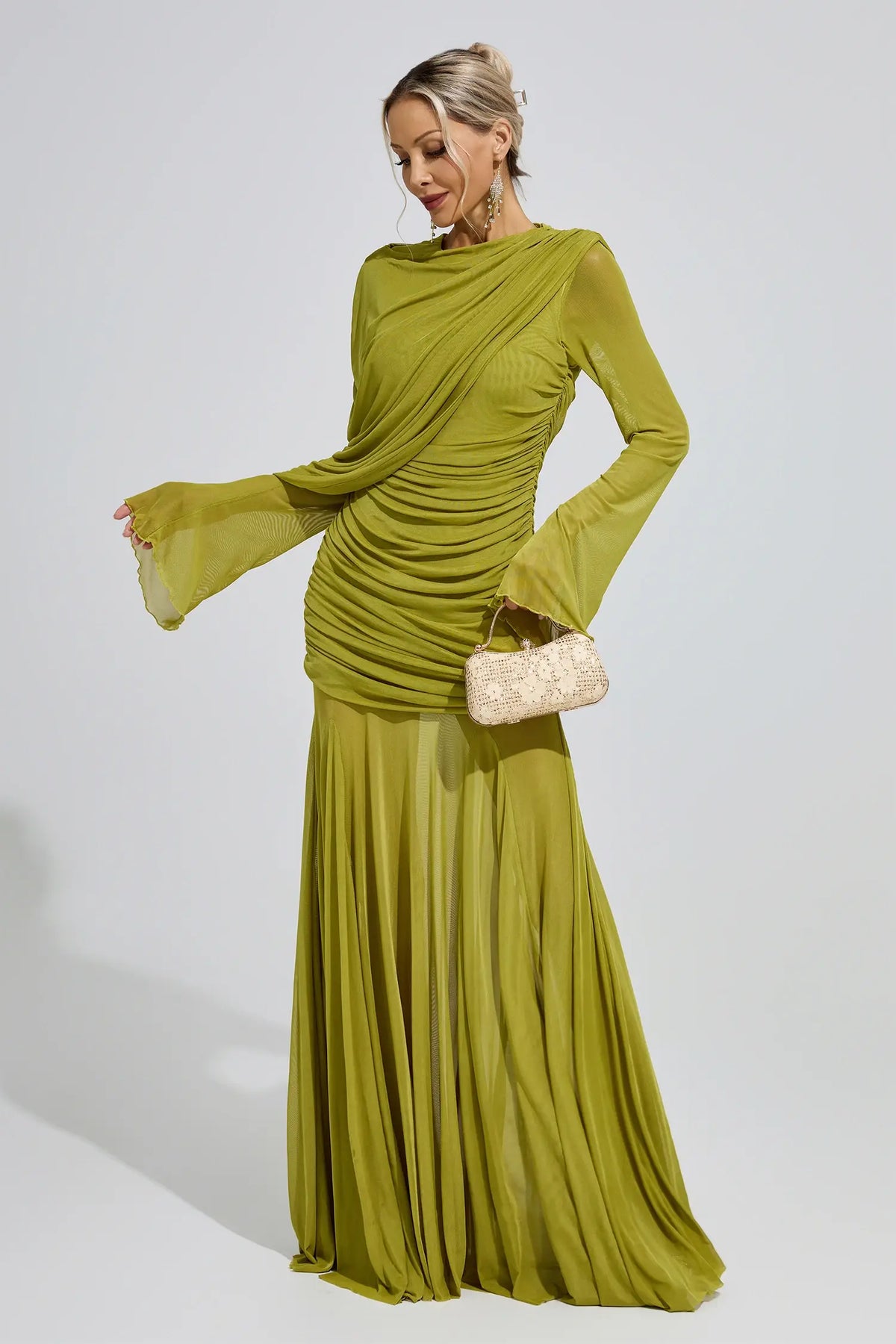 Sloane Green Bandage Maxi Dress