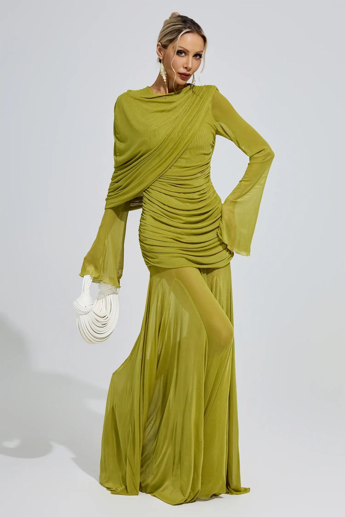 Sloane Green Bandage Maxi Dress