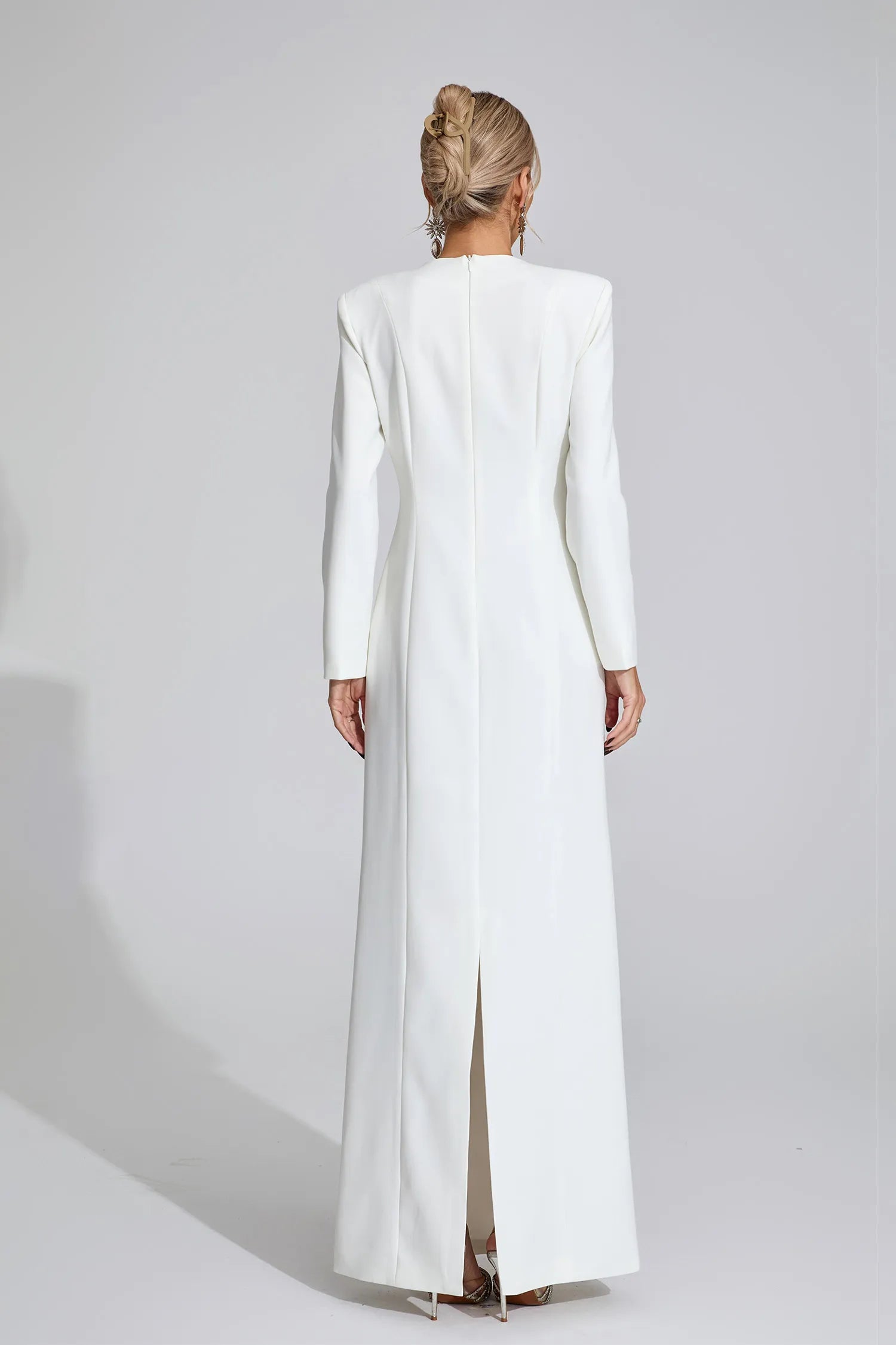 Kinsley White Diamond Maxi Dress
