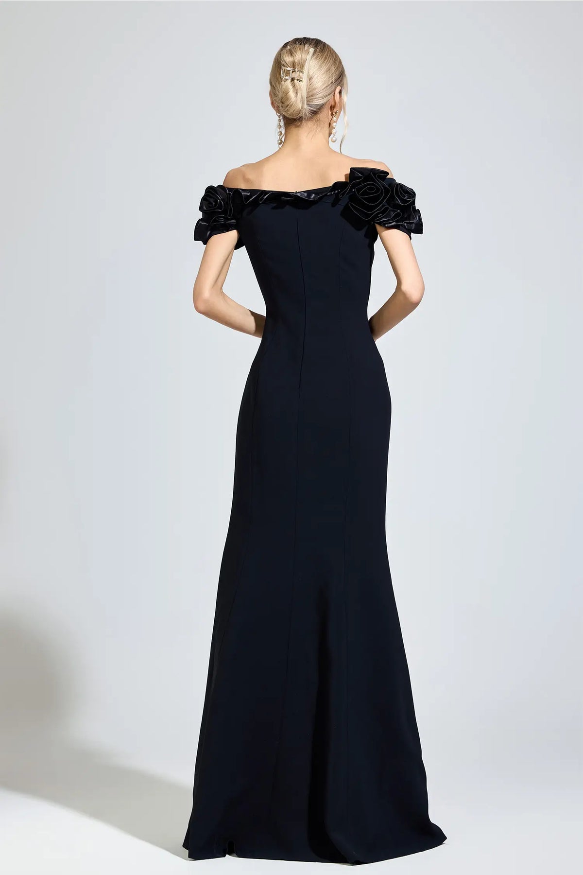 Sylvia Black Floral Maxi Dress