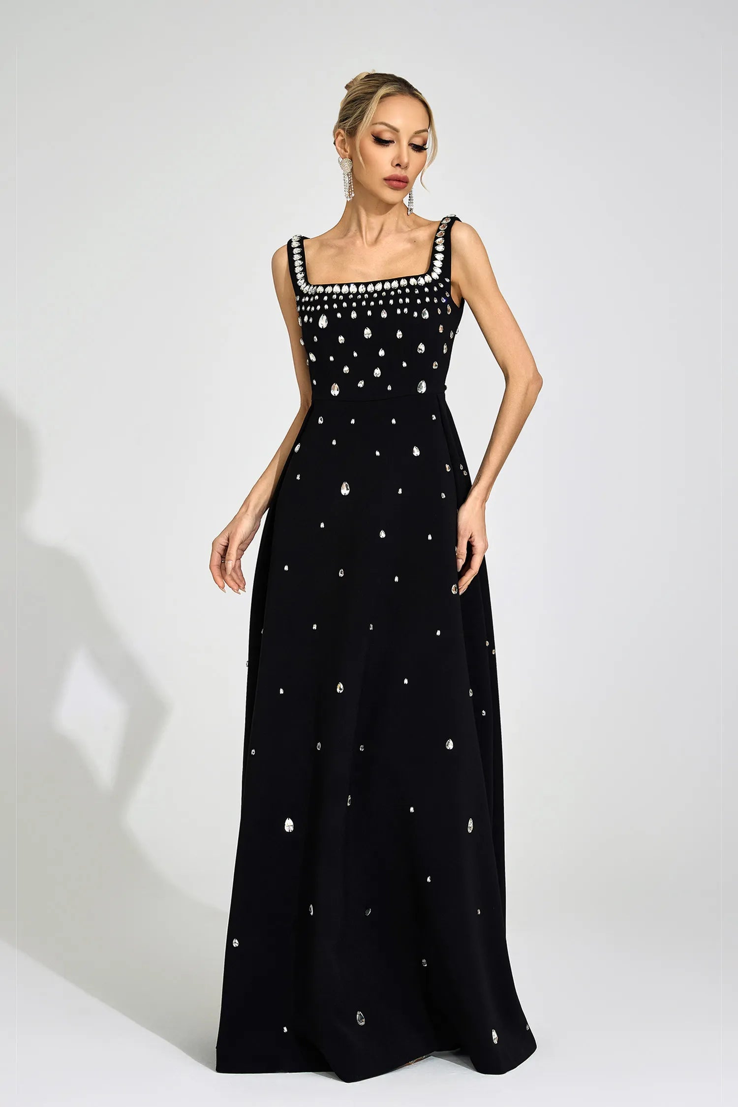 Caelia Black Diamond Maxi Dress