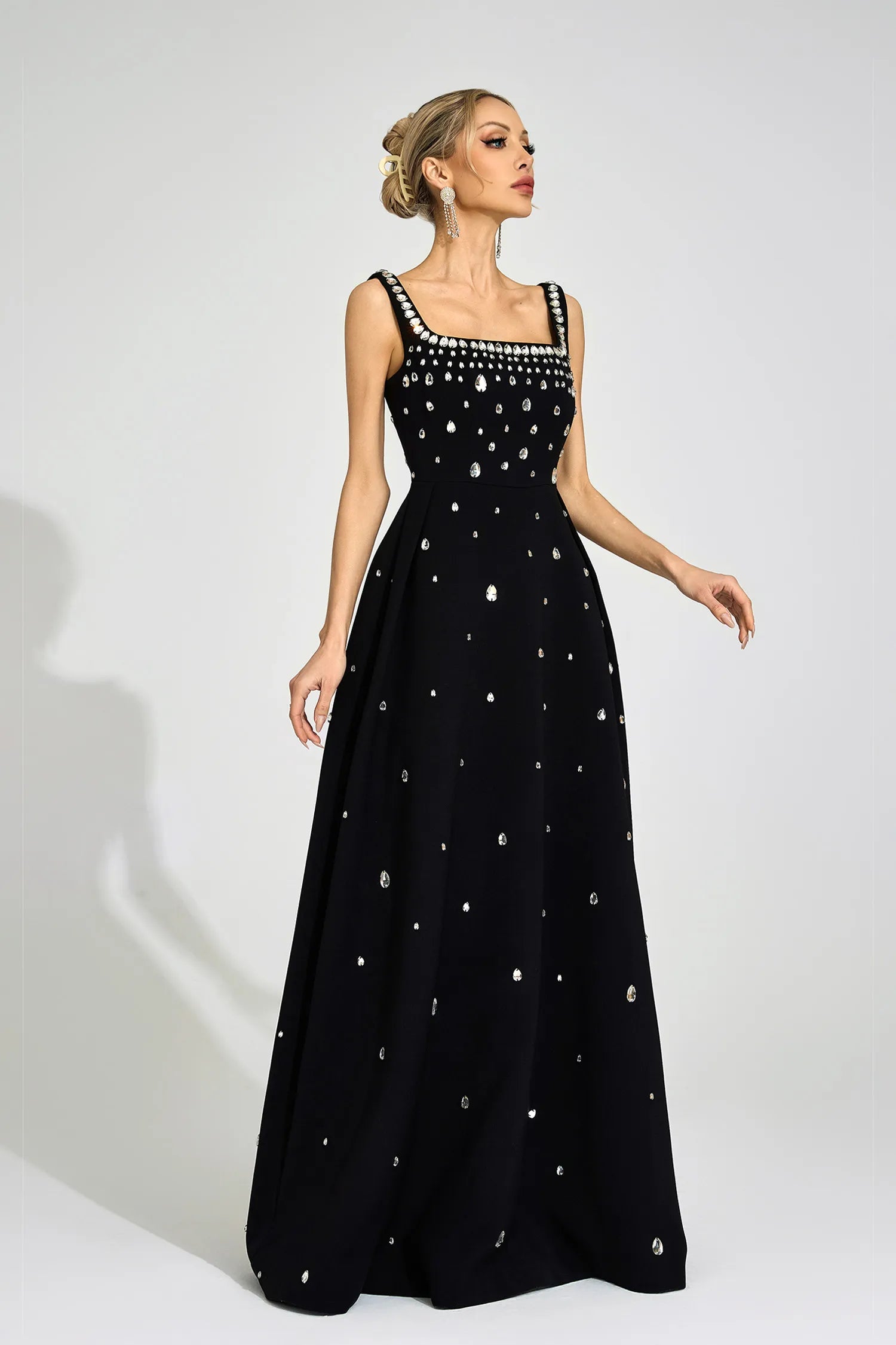 Caelia Black Diamond Maxi Dress