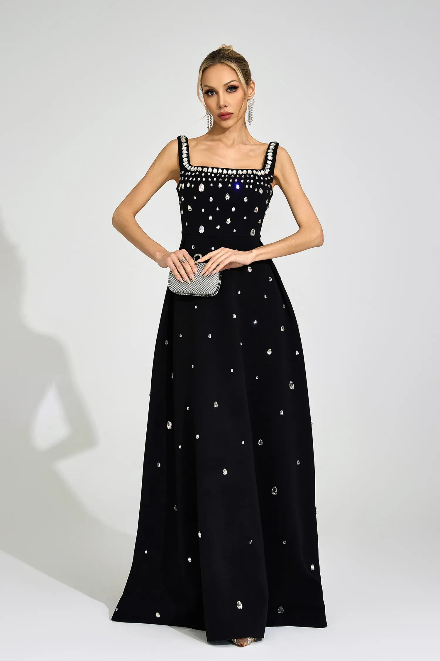 Caelia Black Diamond Maxi Dress