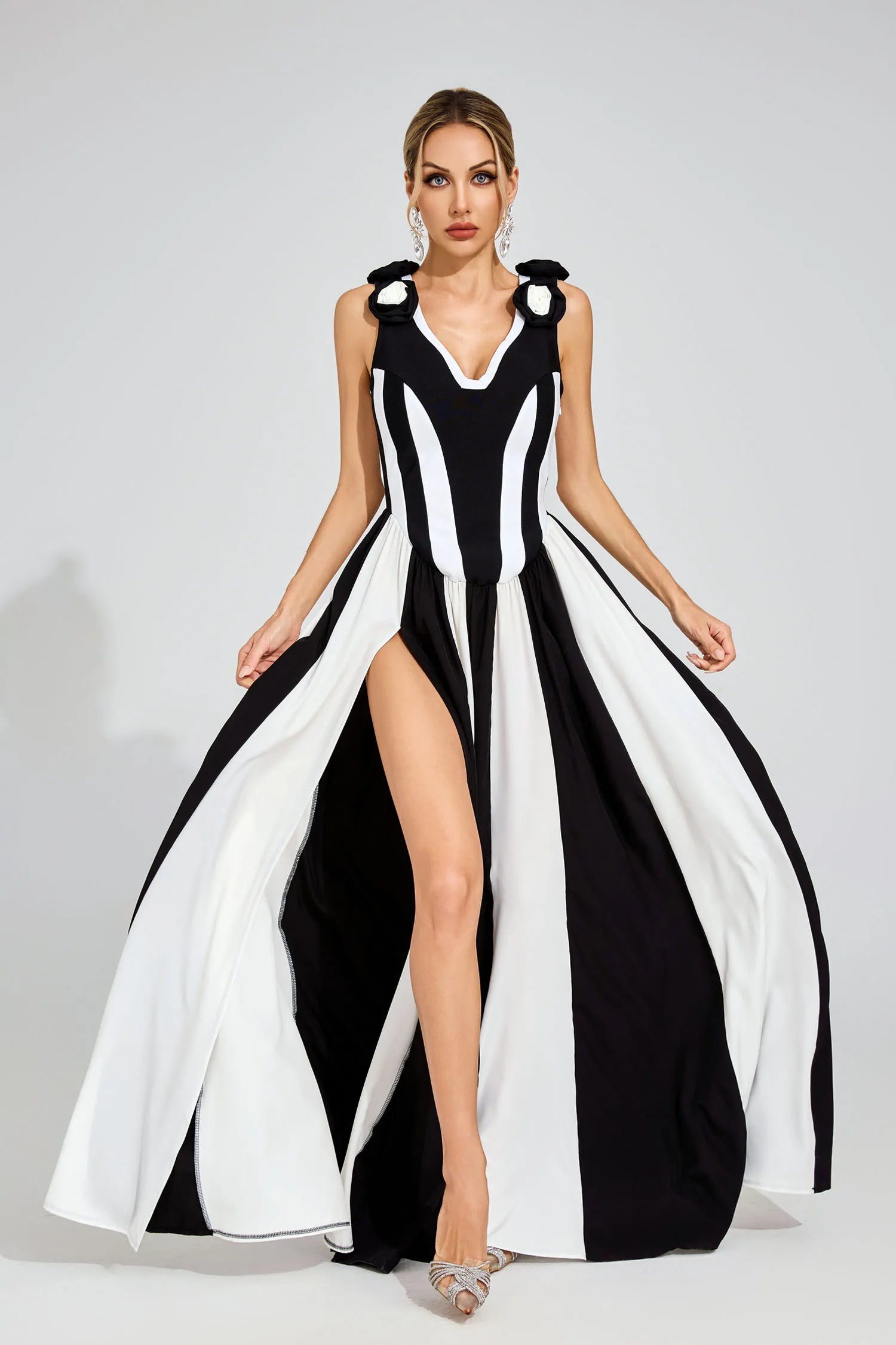 Vanessa Black Bandage Maxi Dress