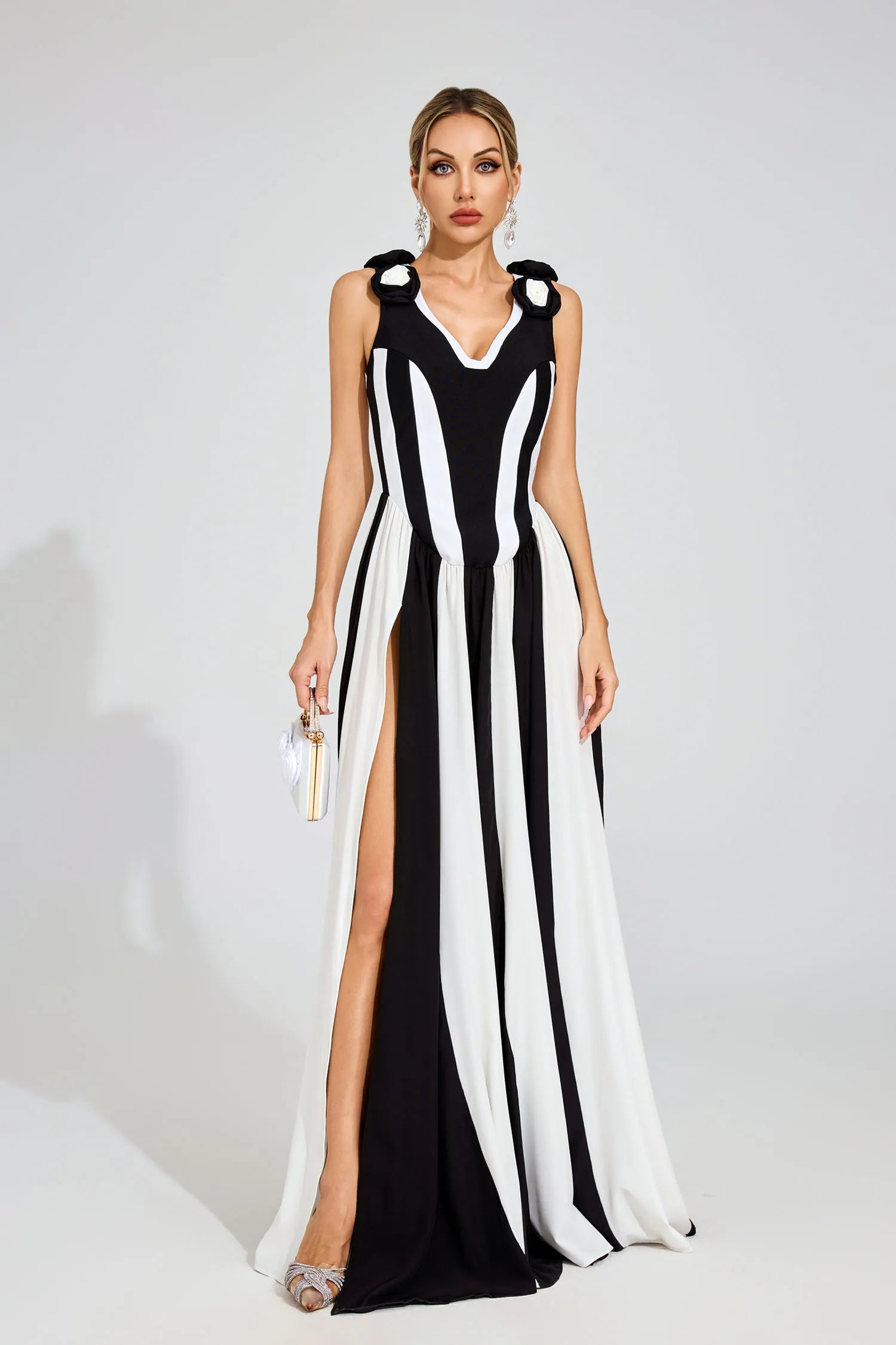 Vanessa Black Bandage Maxi Dress