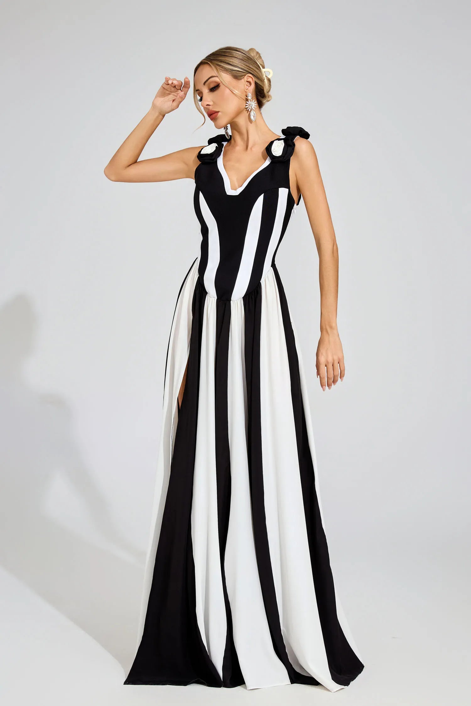 Vanessa Black Bandage Maxi Dress