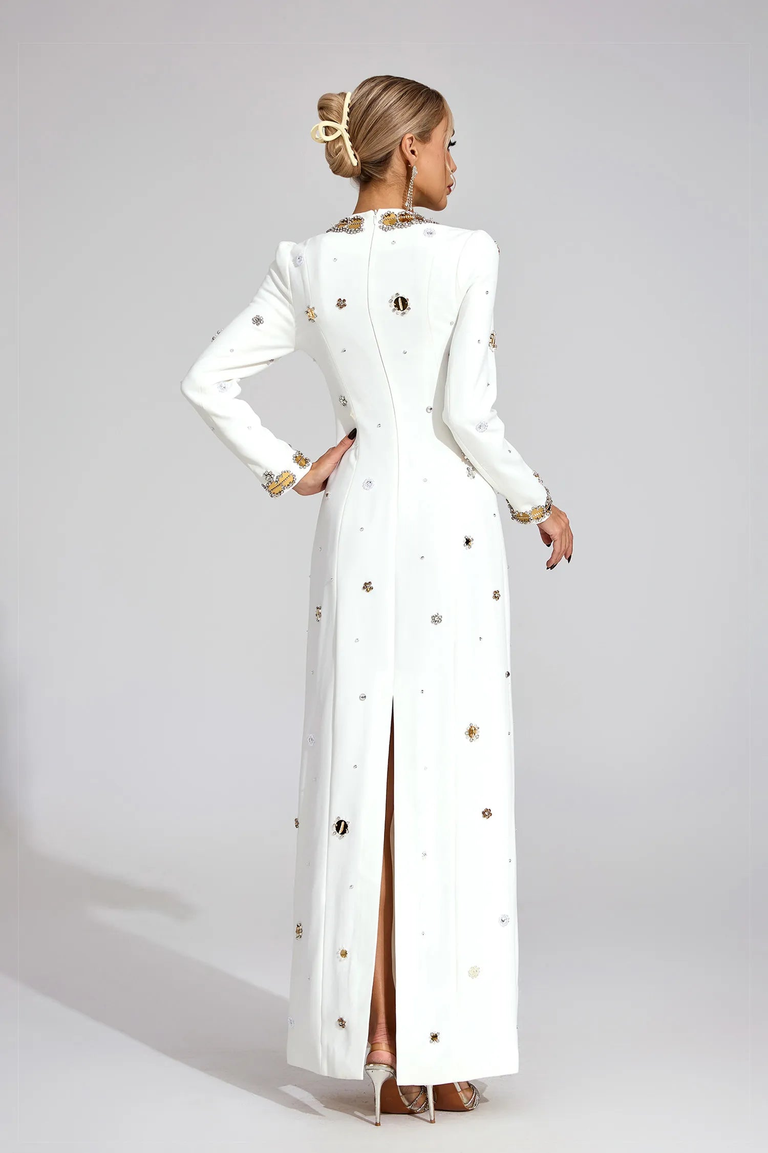 Constance White Star Maxi Dress