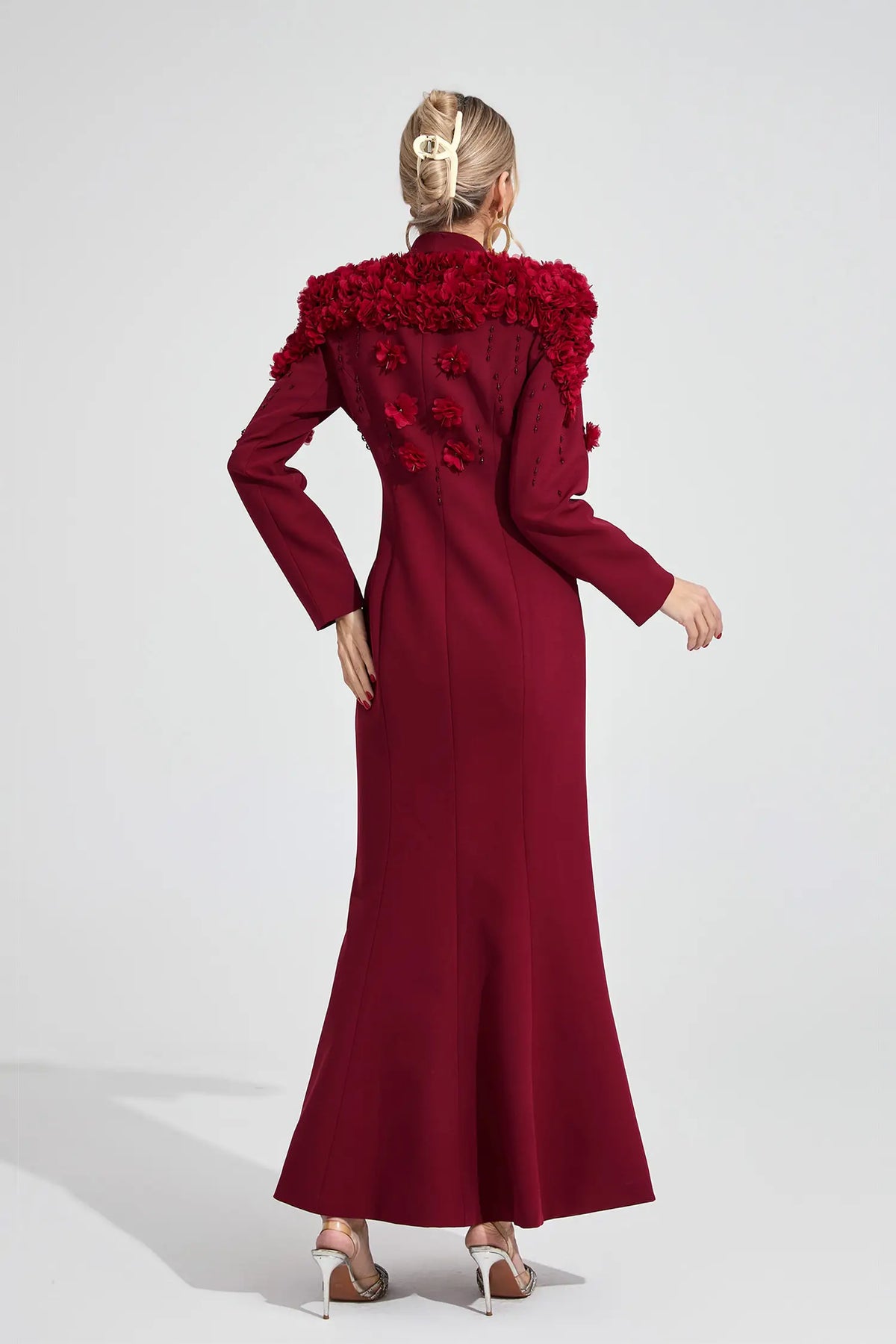 Amiel Red Floral Maxi Dress