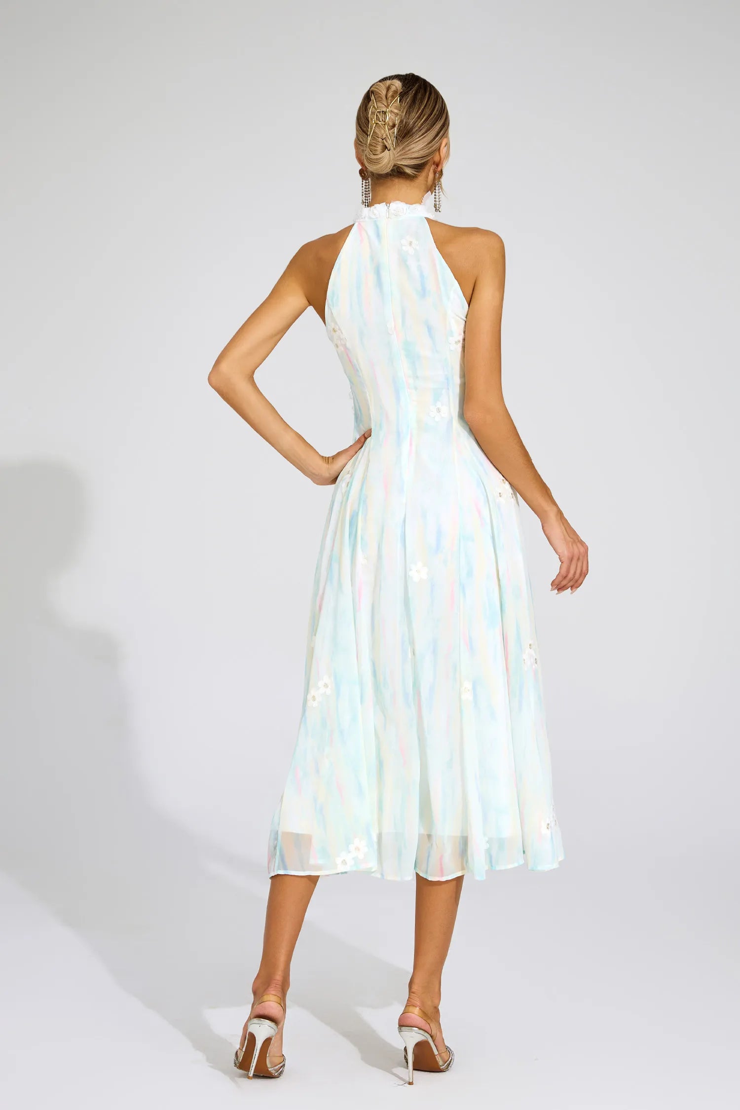 Vianne Halter Sleeveless Midi Dress