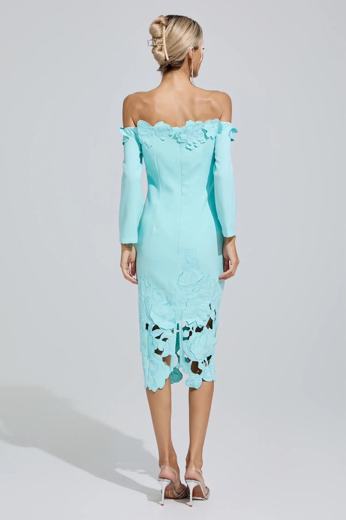 Victoria Off-Shoulder Embroidered Maxi Dress