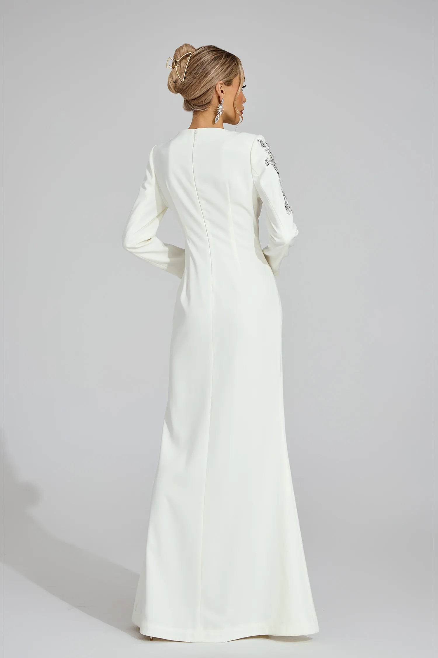 Ilay White Embroidered Maxi Dress