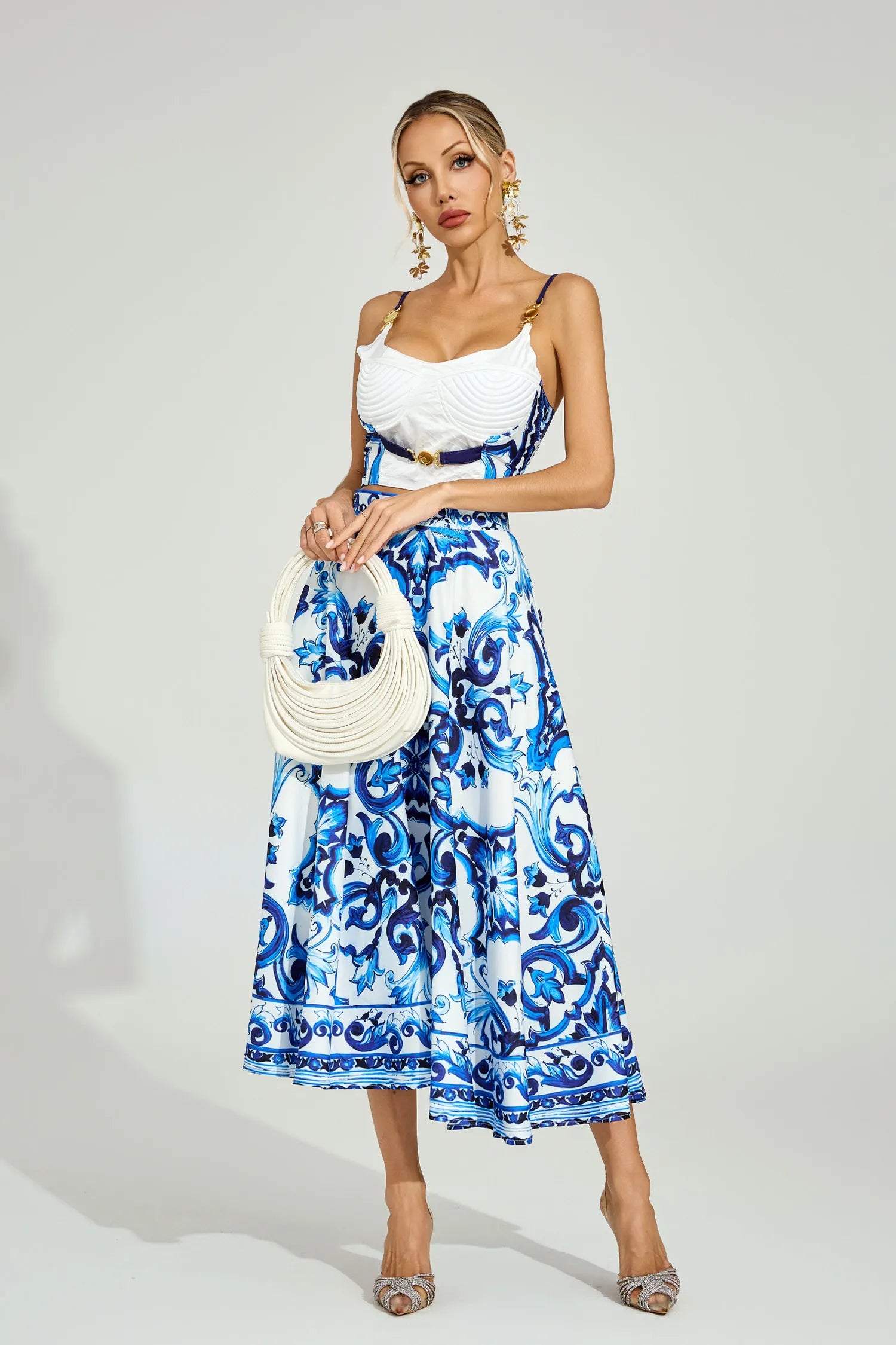 Penelope Blue Porcelain Printed Set