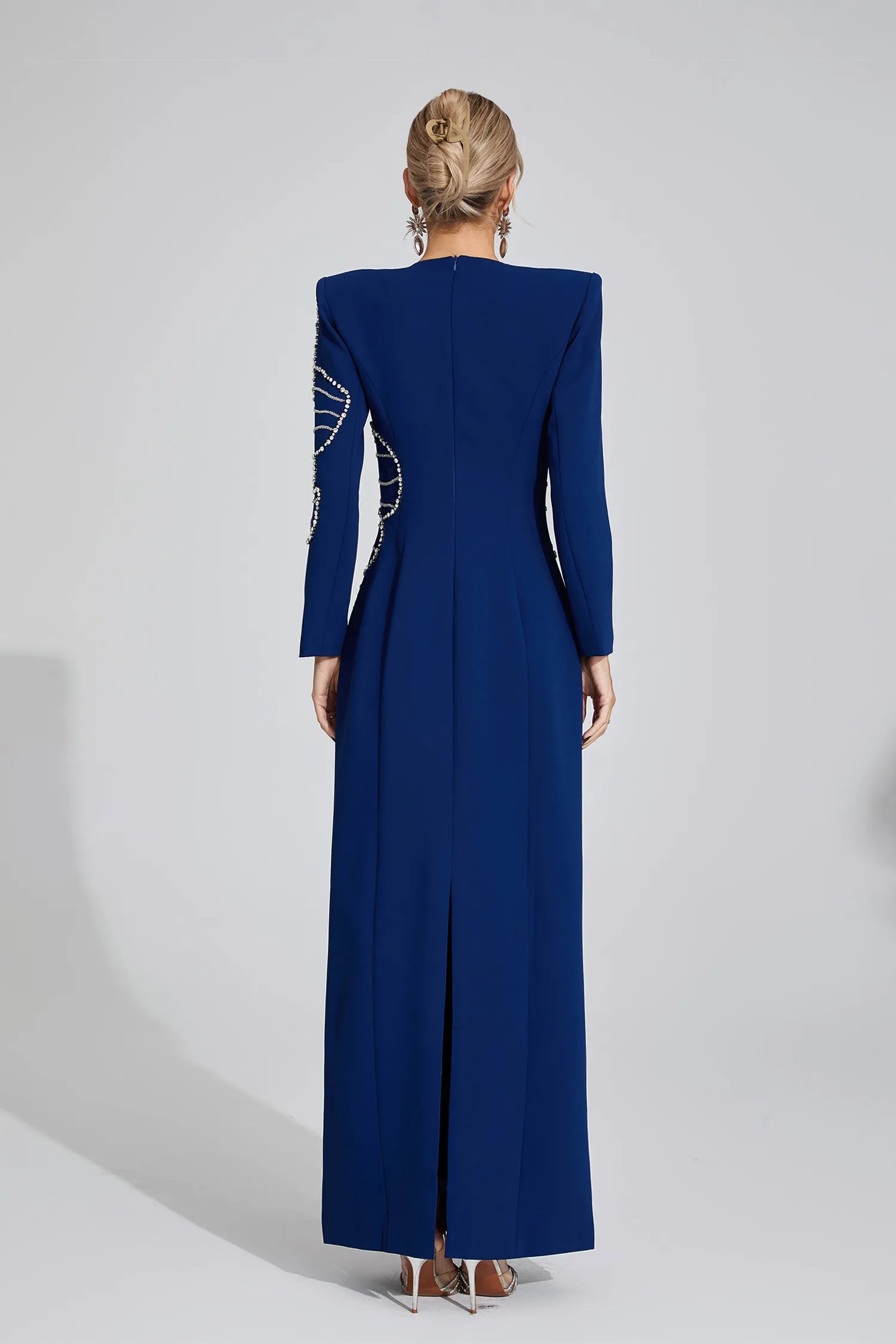 Jenny Dark Blue Diamond Maxi Dress