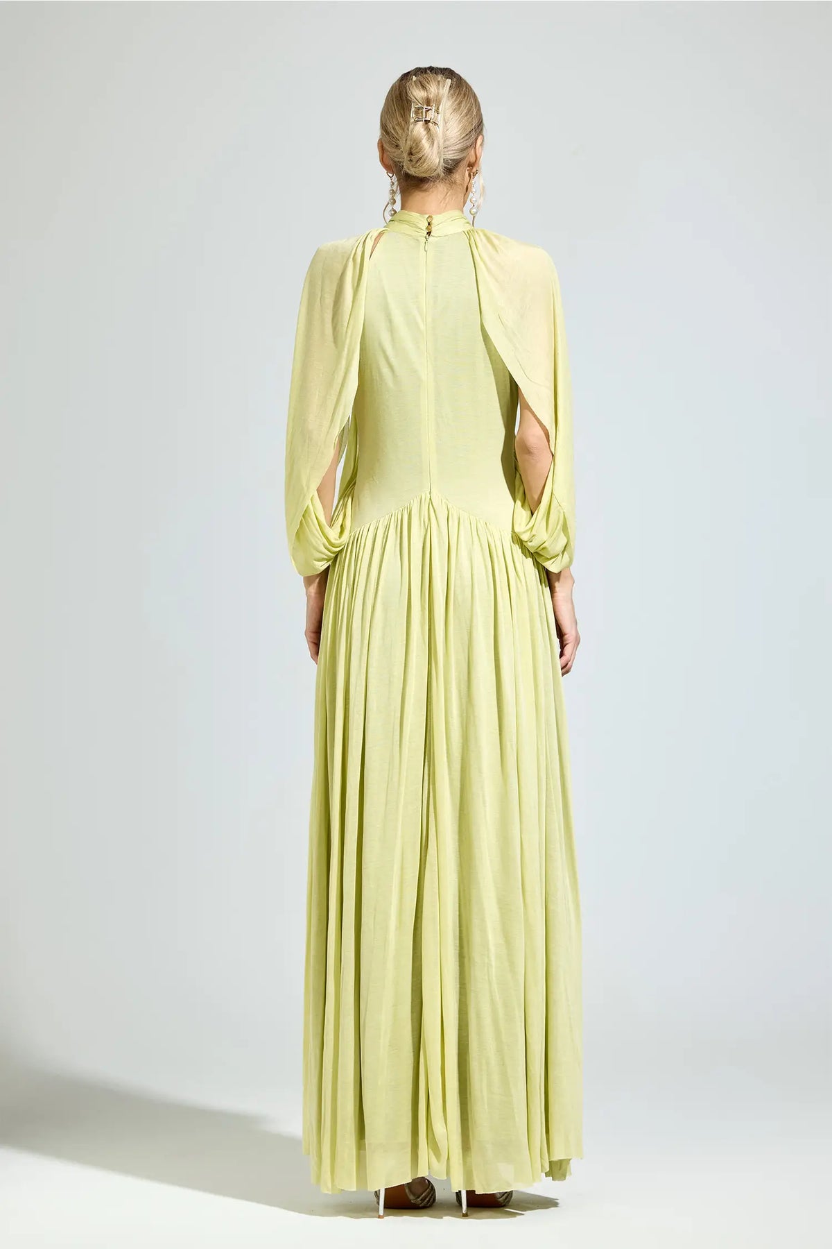 Michelle Green Pleated Maxi Dress