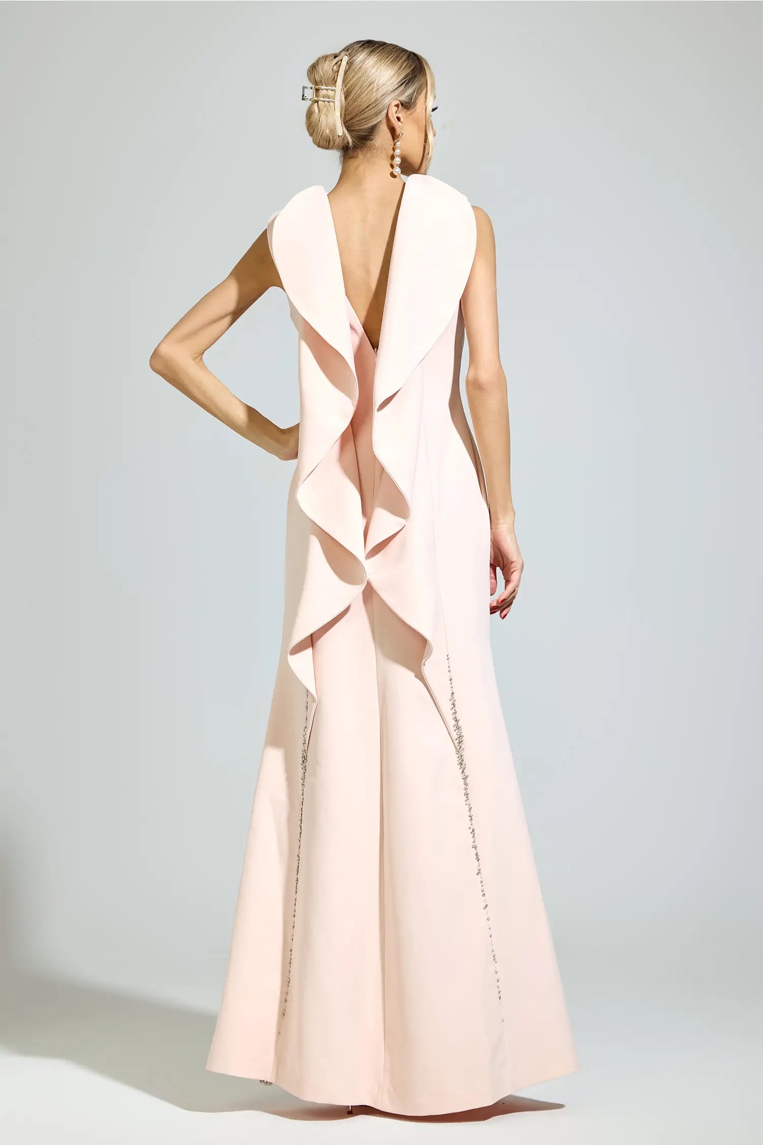 Sydney Pink Backless Maxi Dress