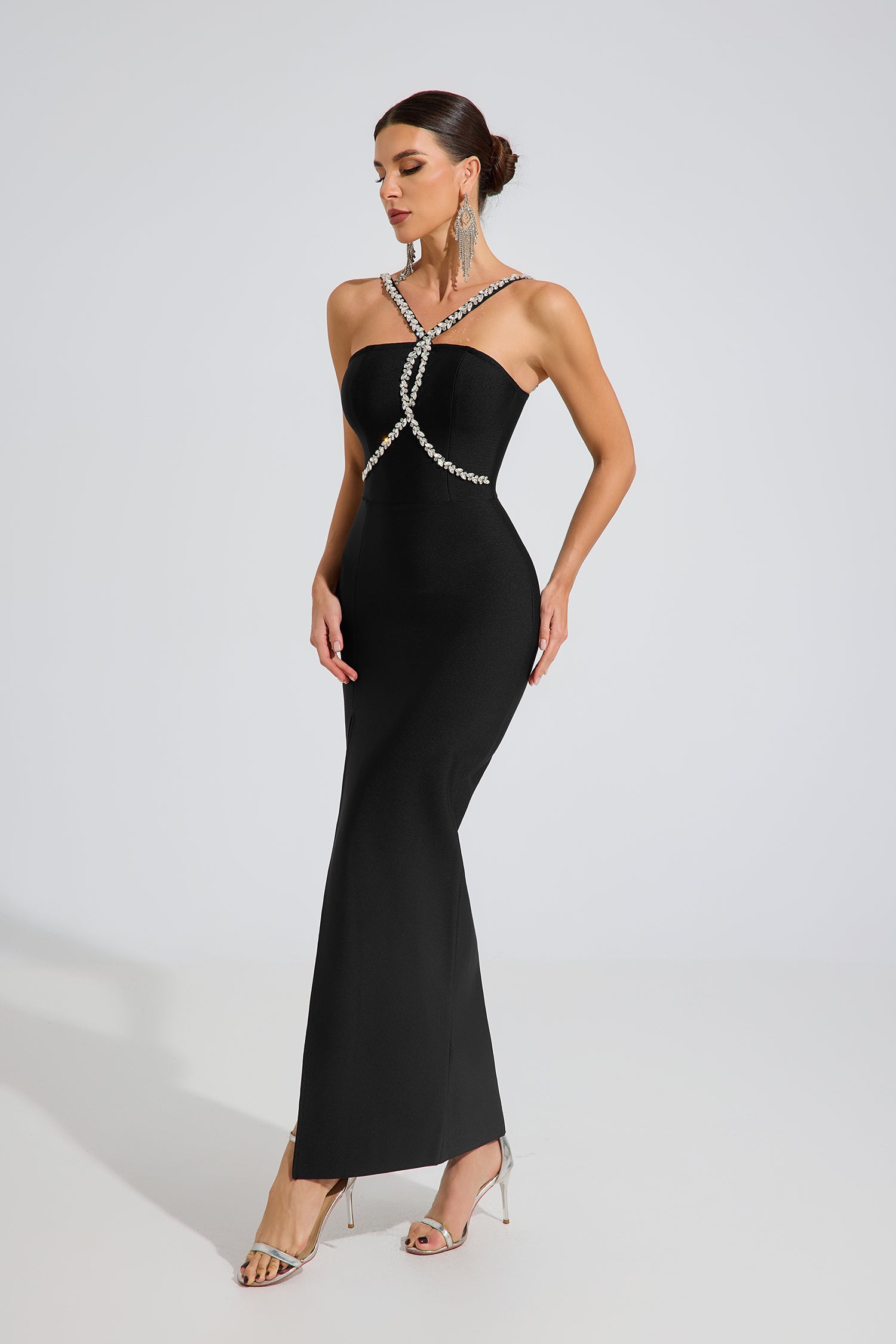 Thora Crystal Enchant Bodycon Maxi Dress