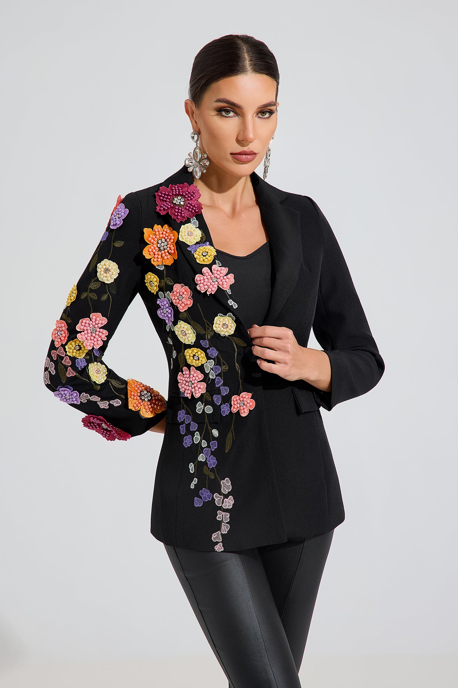Virel Bloom Embellished Blazer