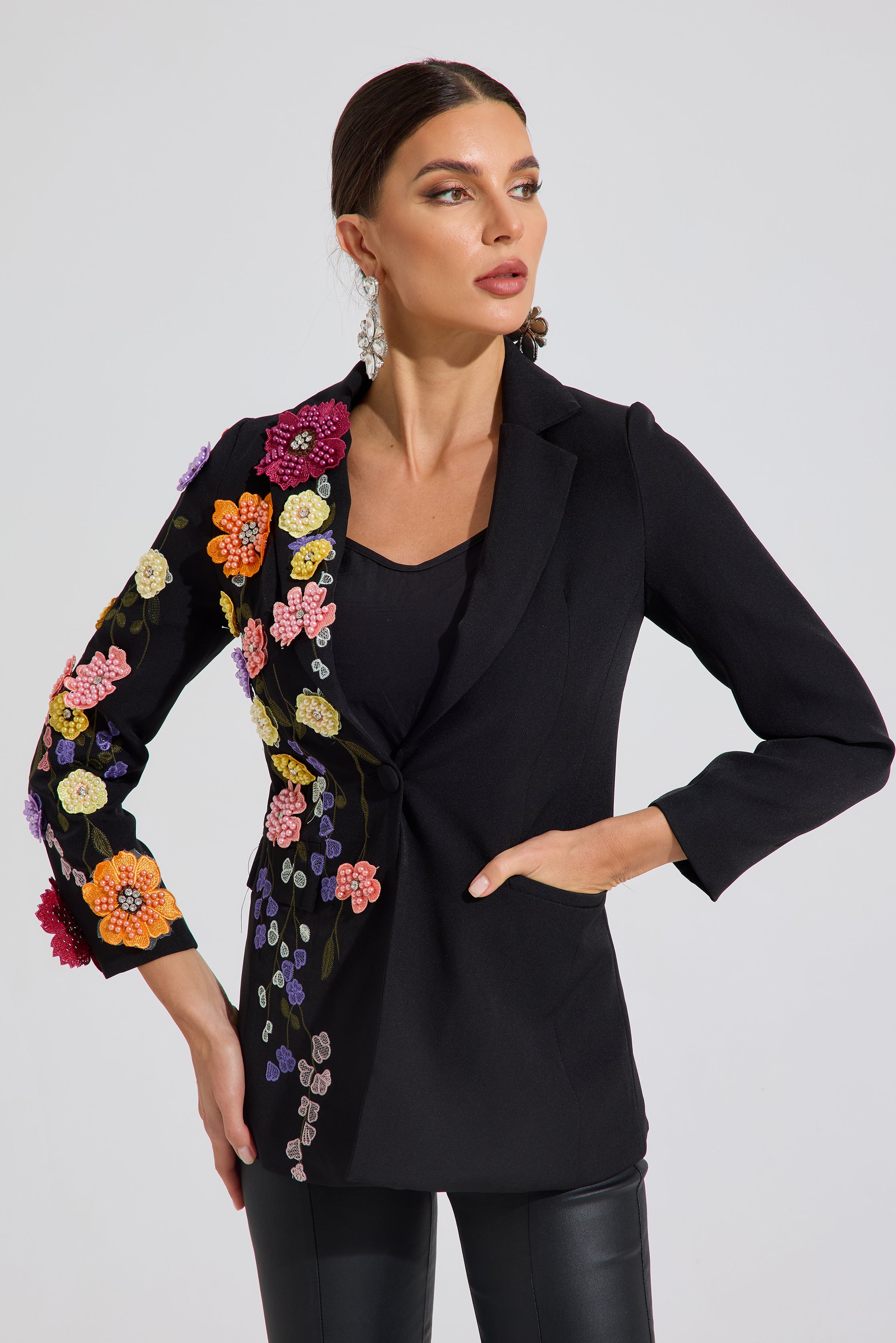 Virel Bloom Embellished Blazer