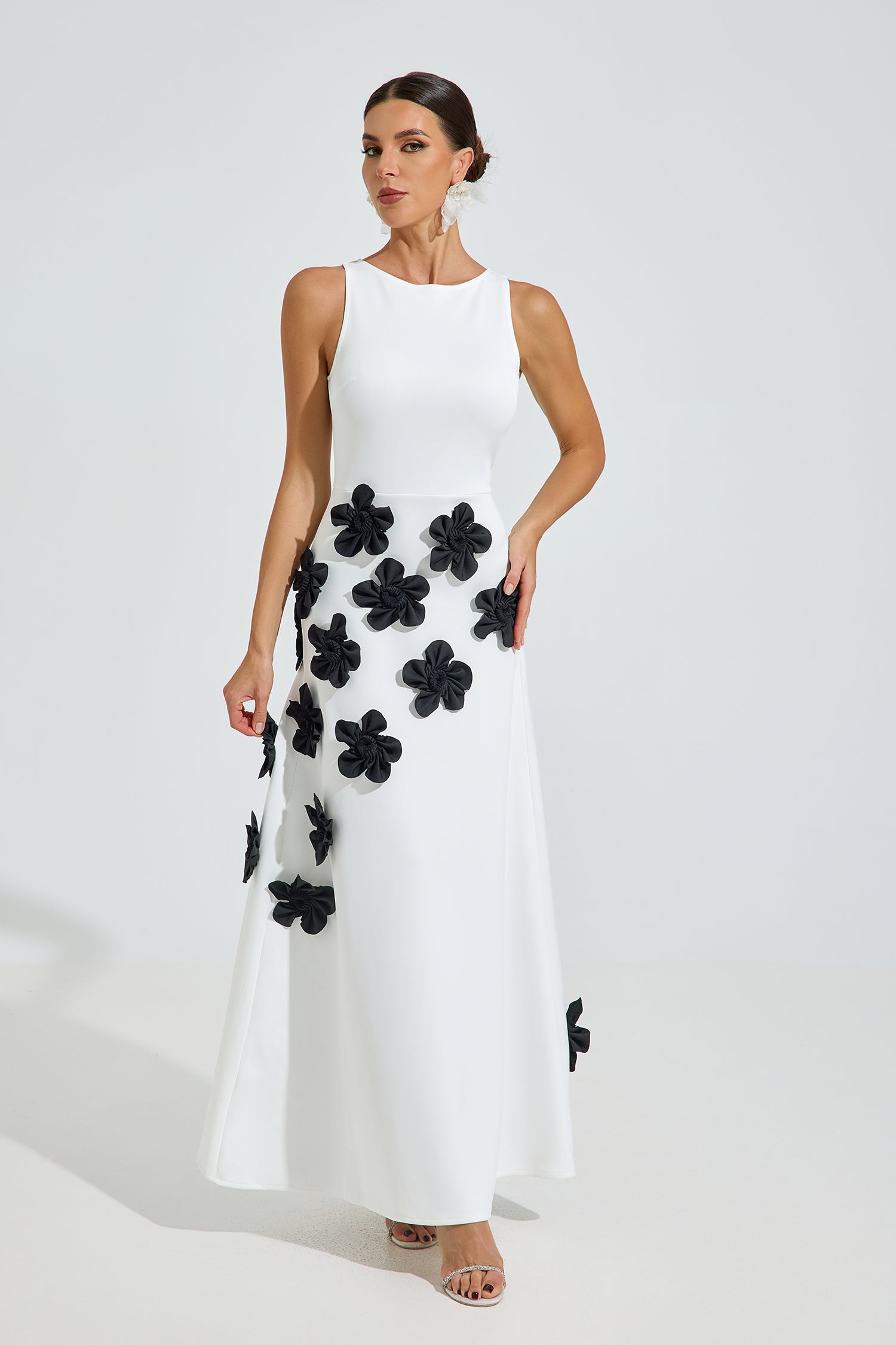 Tilly Noir Blossom Maxi Dress