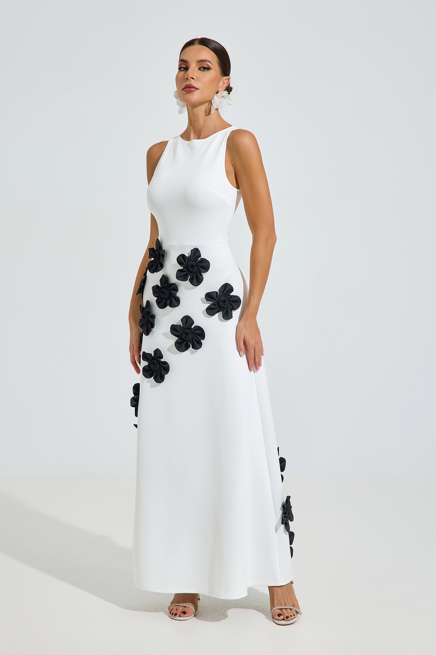 Tilly Noir Blossom Maxi Dress