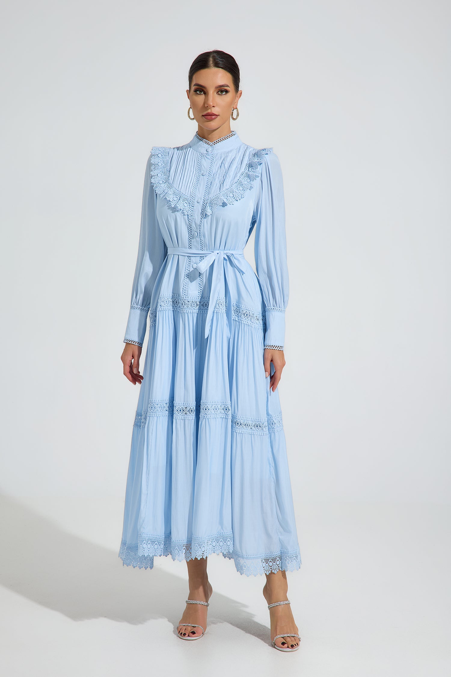 Hadwyn Sky Ruffle Maxi Dress