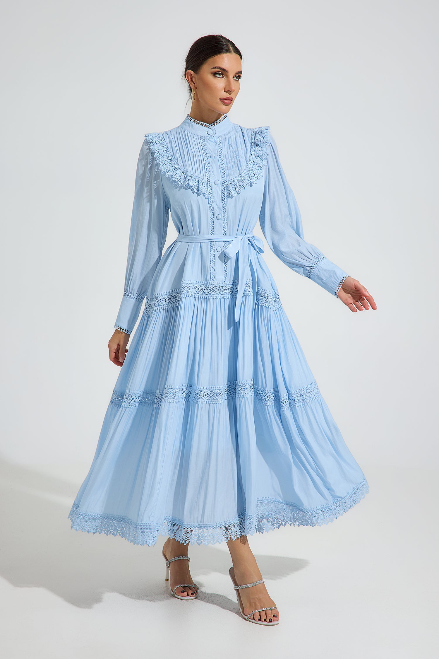 Hadwyn Sky Ruffle Maxi Dress