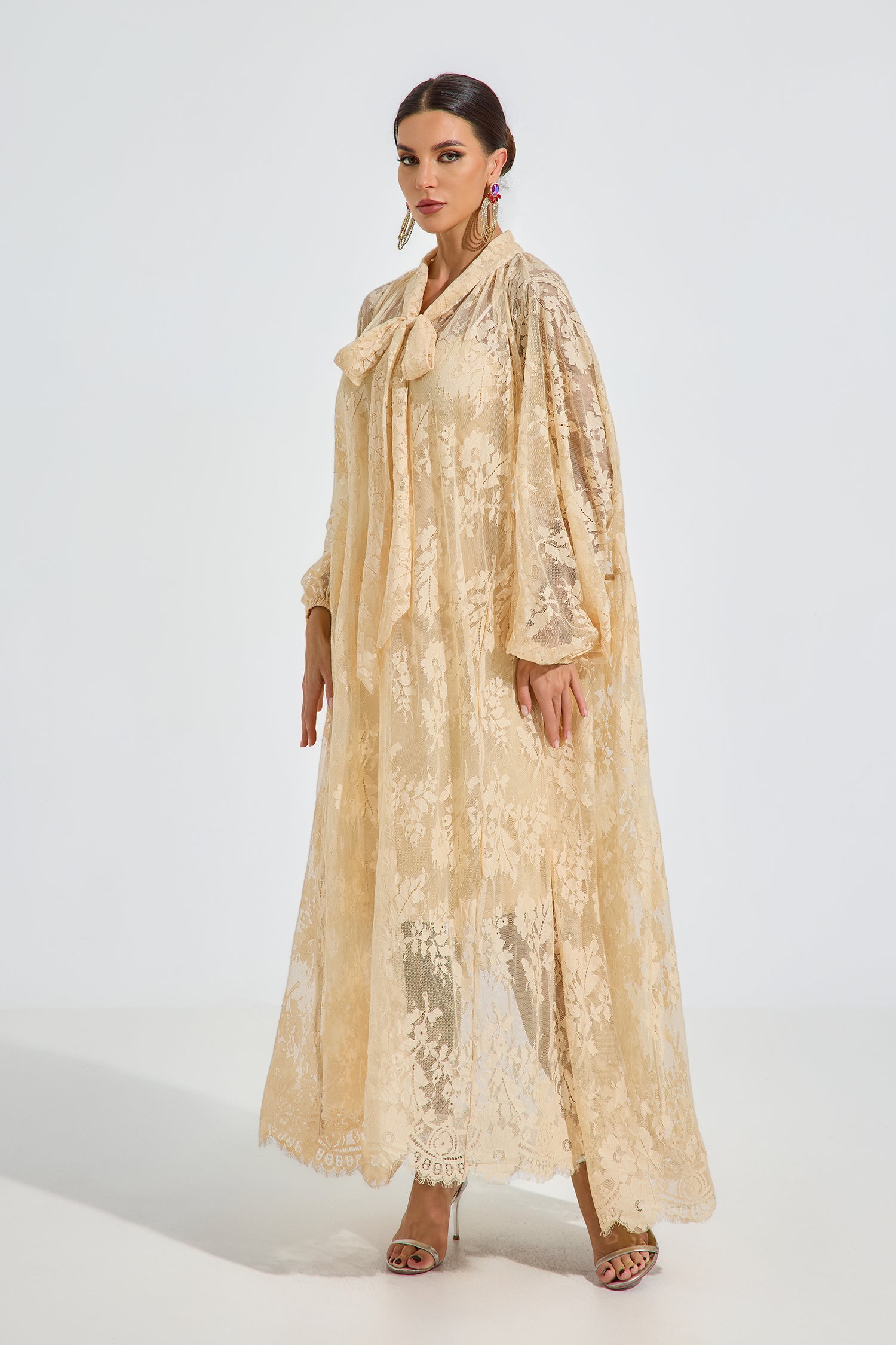 Chanelle Vintage Lace Maxi Dress