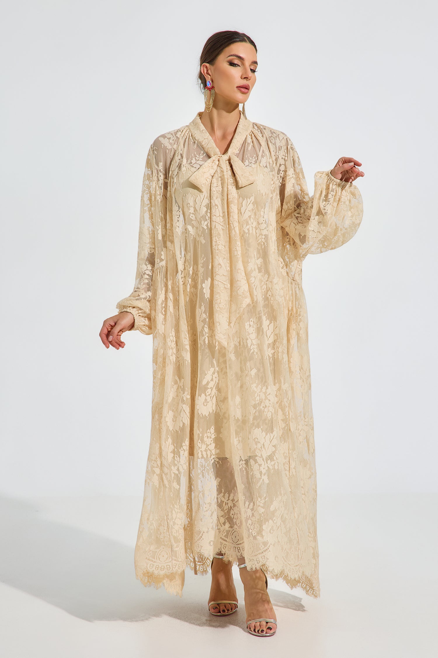 Chanelle Vintage Lace Maxi Dress