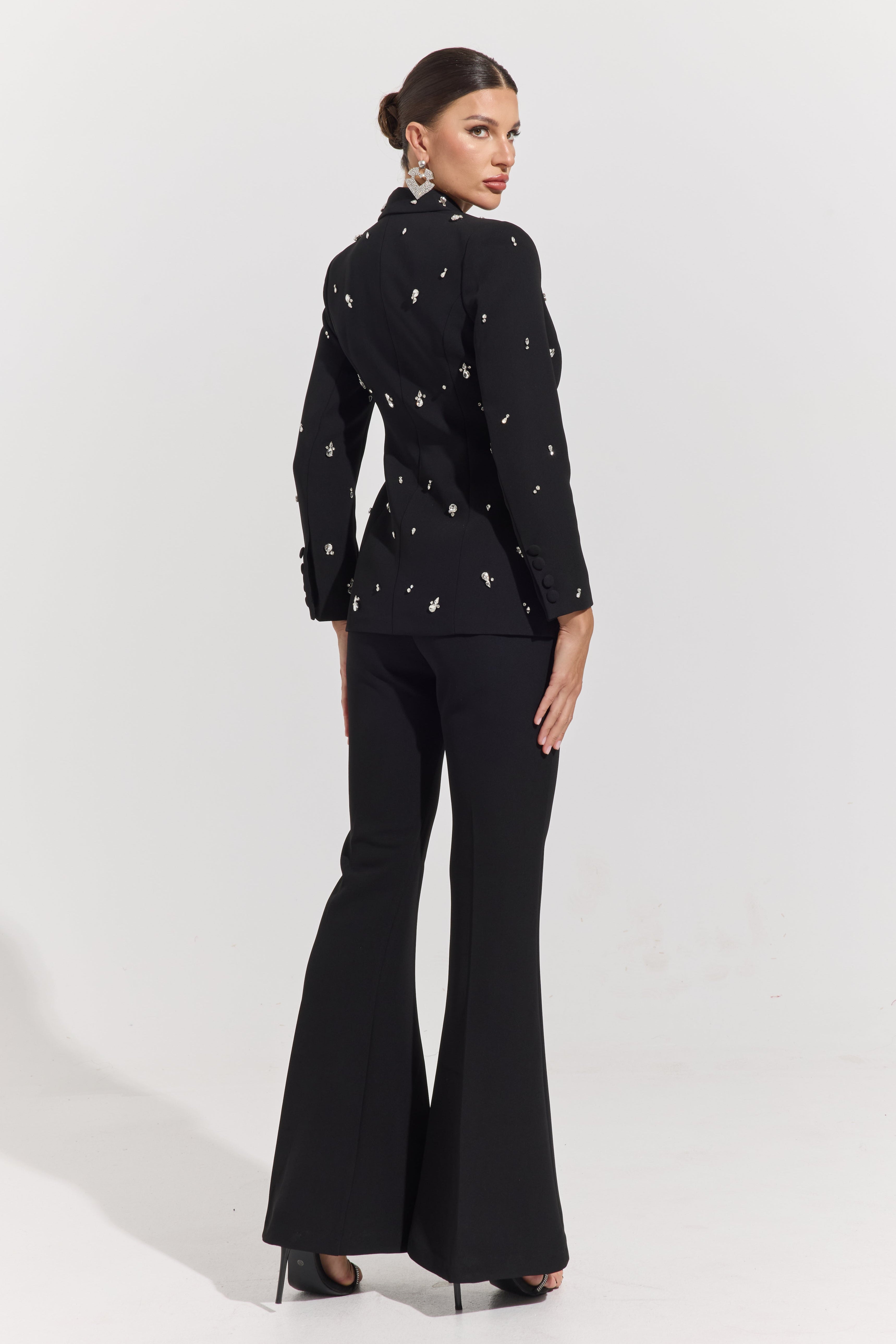 Mikaela Crystal-Embellished Tailored Suit