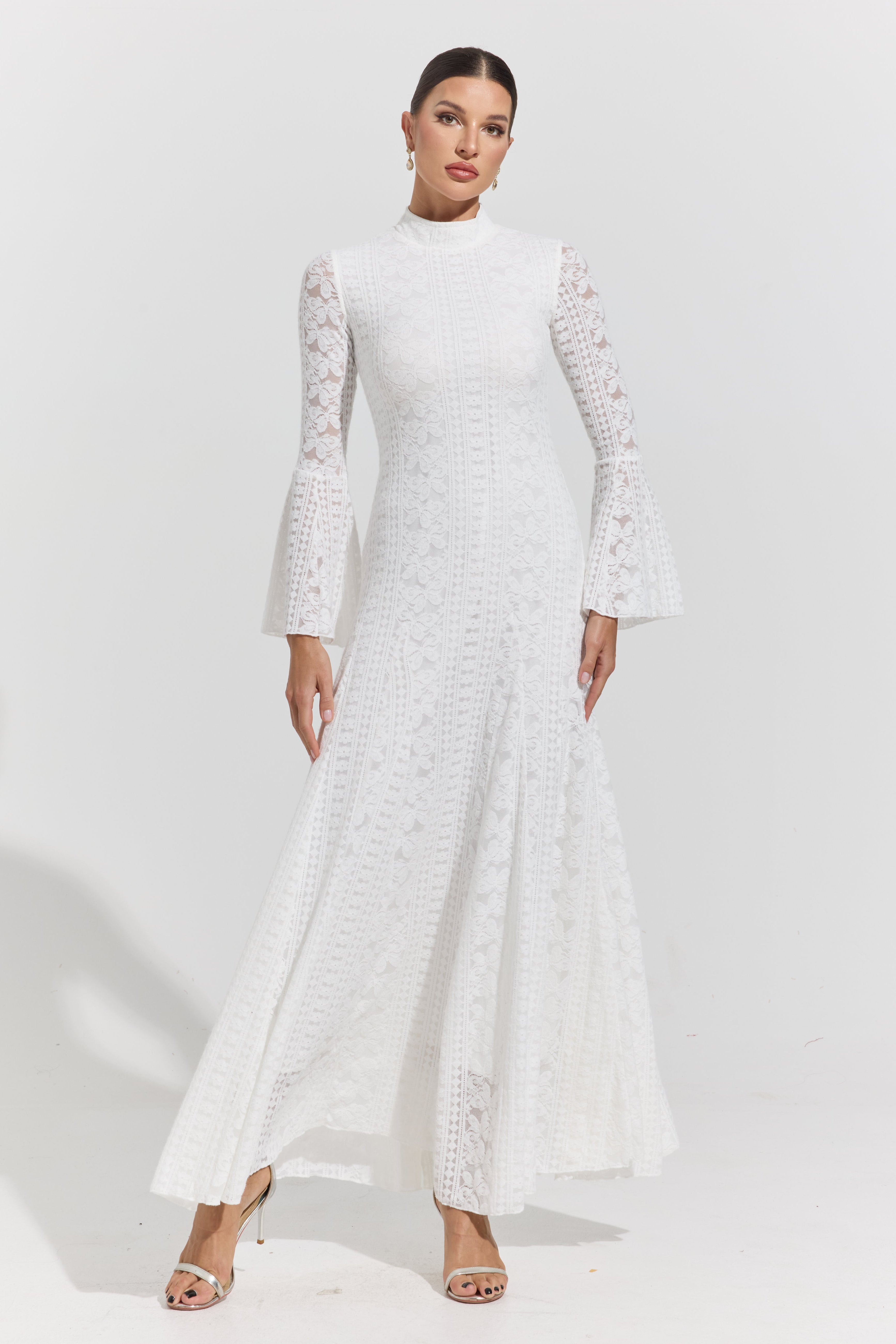 Delphine Blanc Lace Maxi Dress