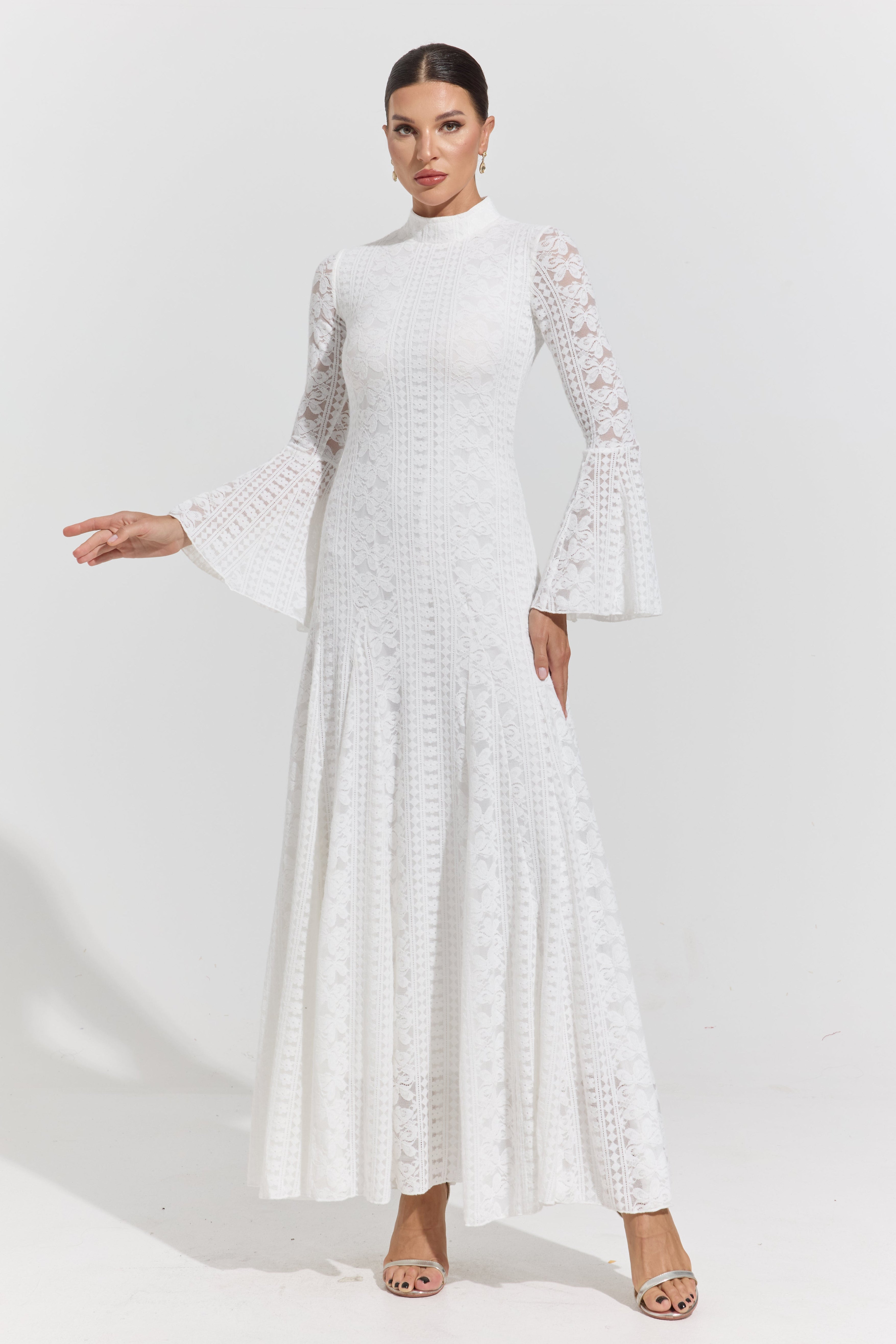 Delphine Blanc Lace Maxi Dress