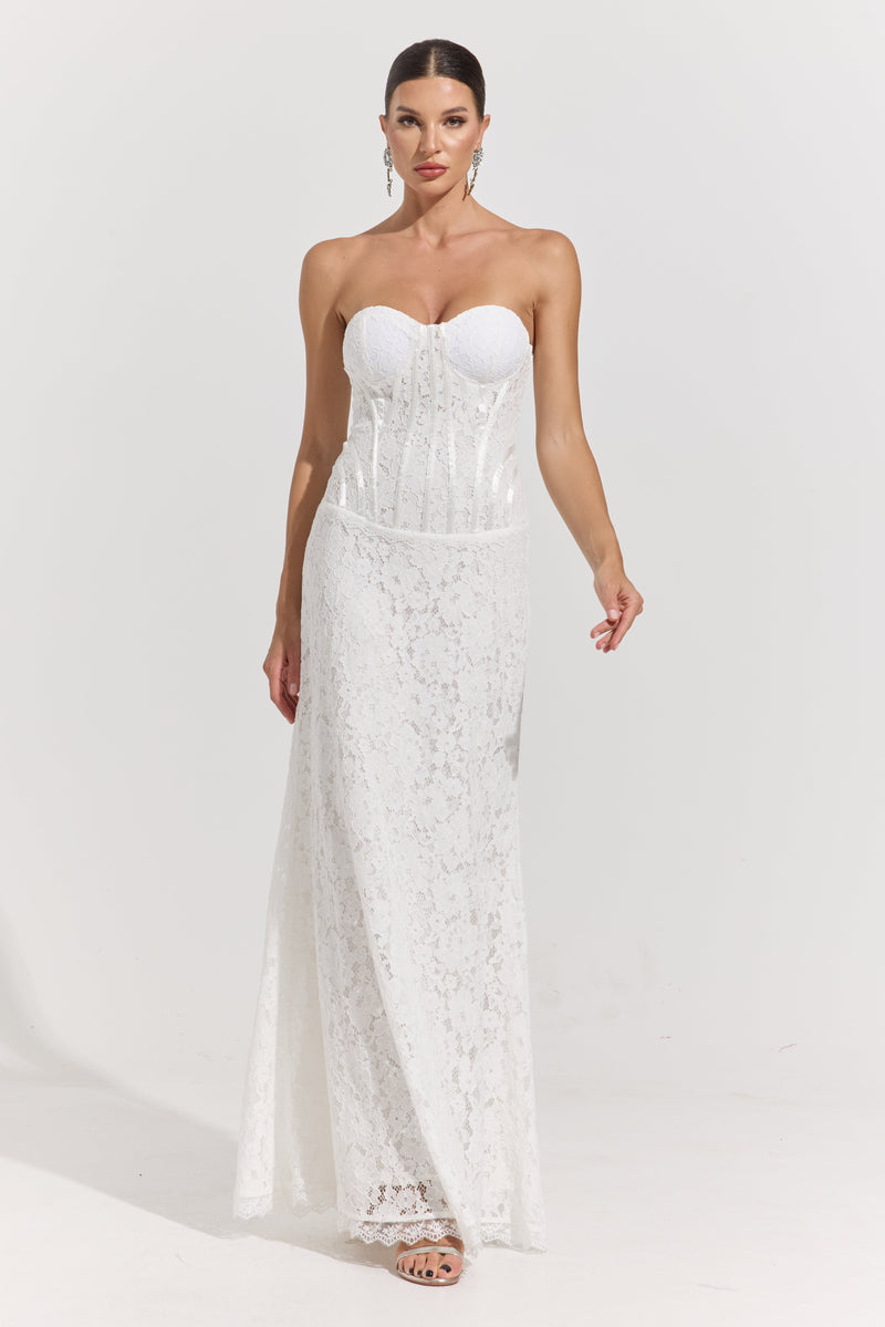 Alayna Lace Corset Bridal Maxi Dress