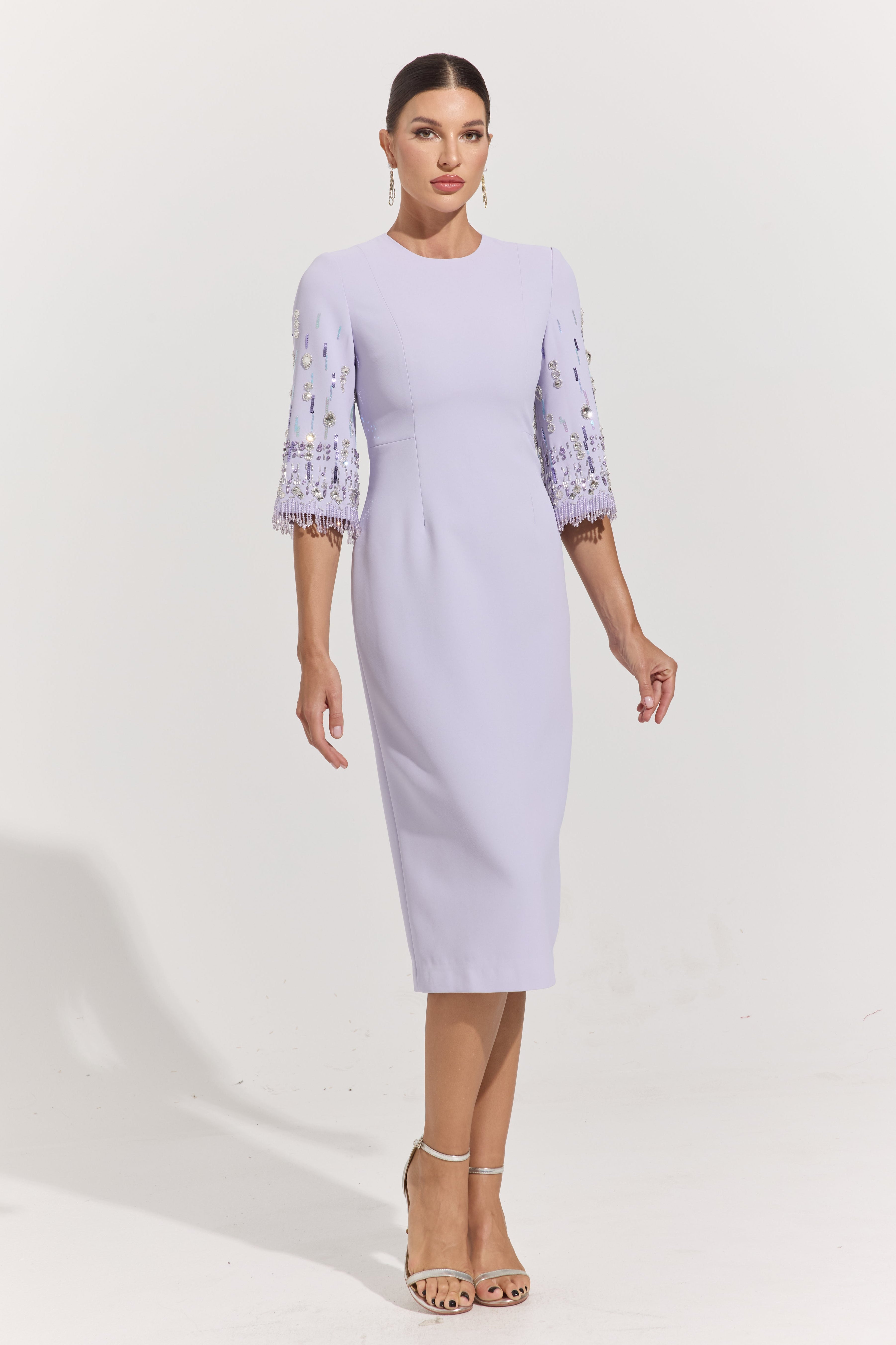 Belva Lavender Lumière Midi Dress
