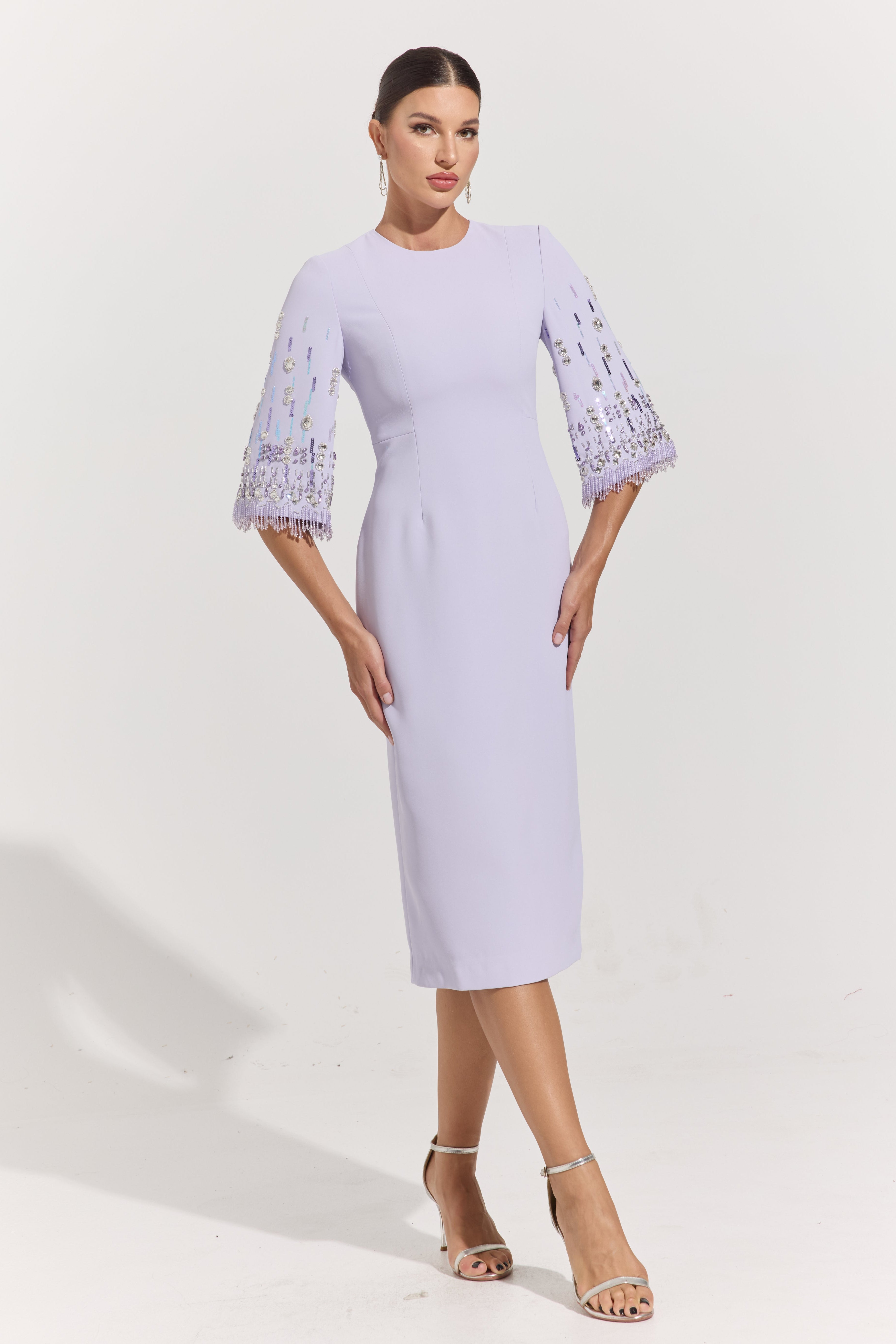 Belva Lavender Lumière Midi Dress