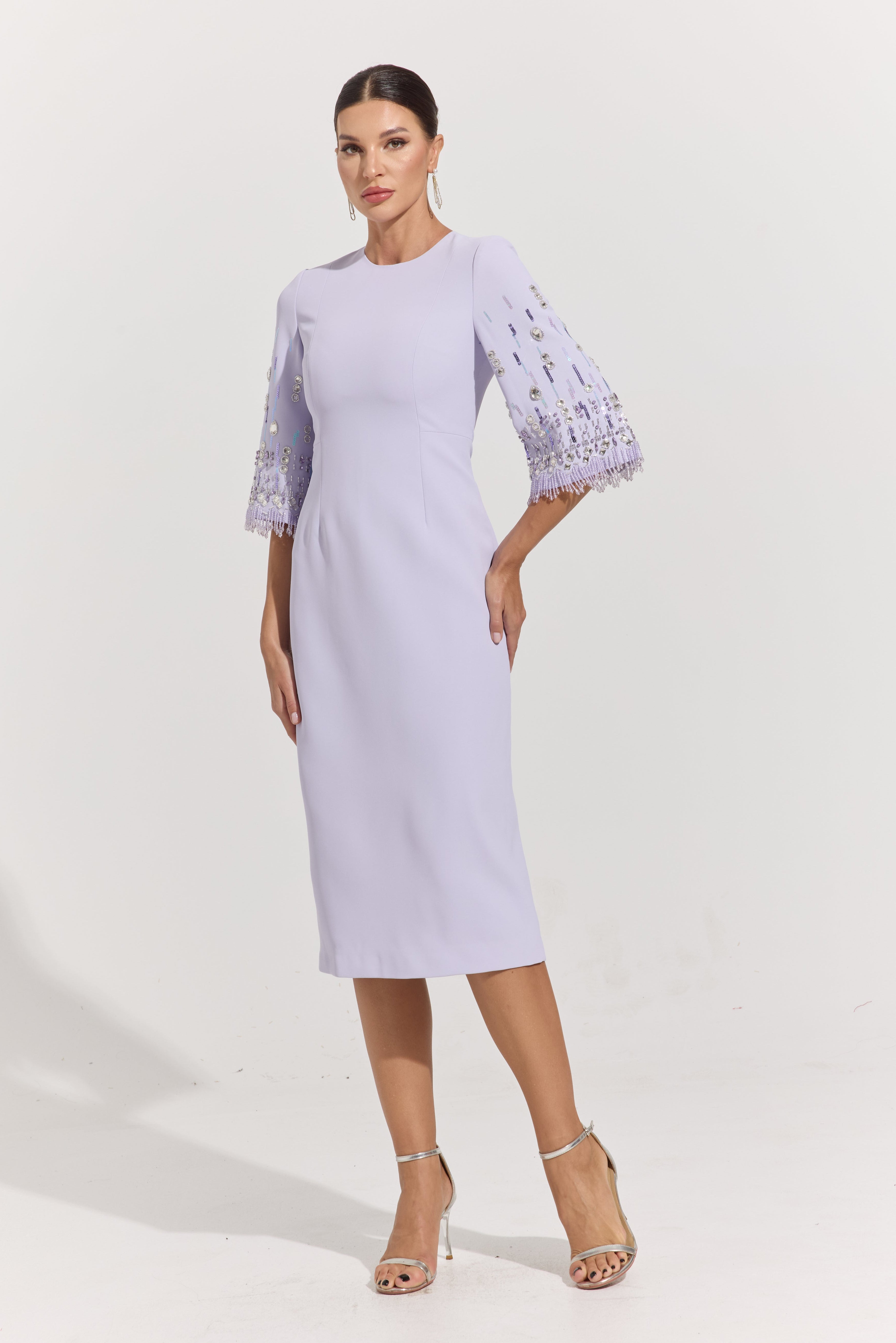 Belva Lavender Lumière Midi Dress