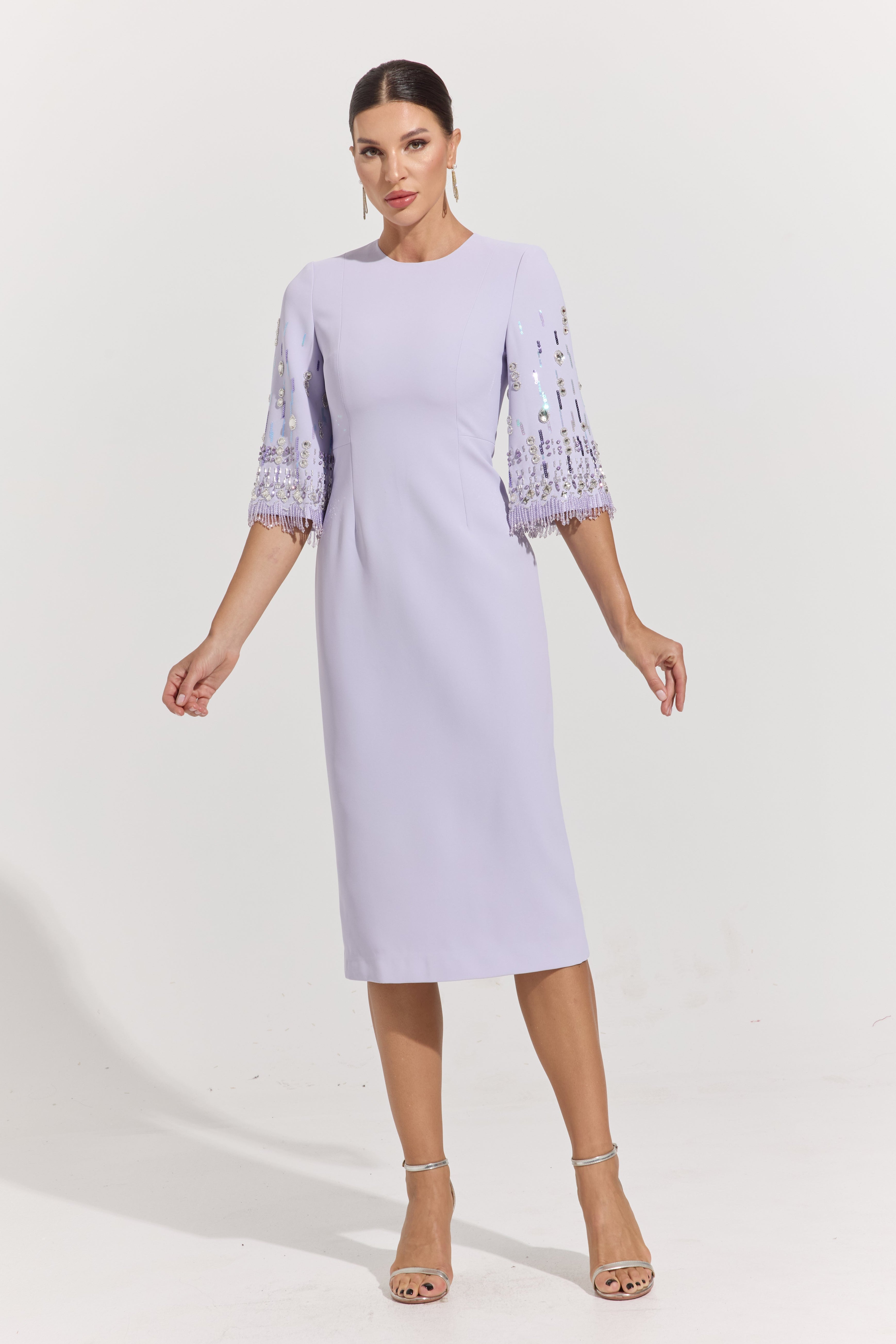 Belva Lavender Lumière Midi Dress